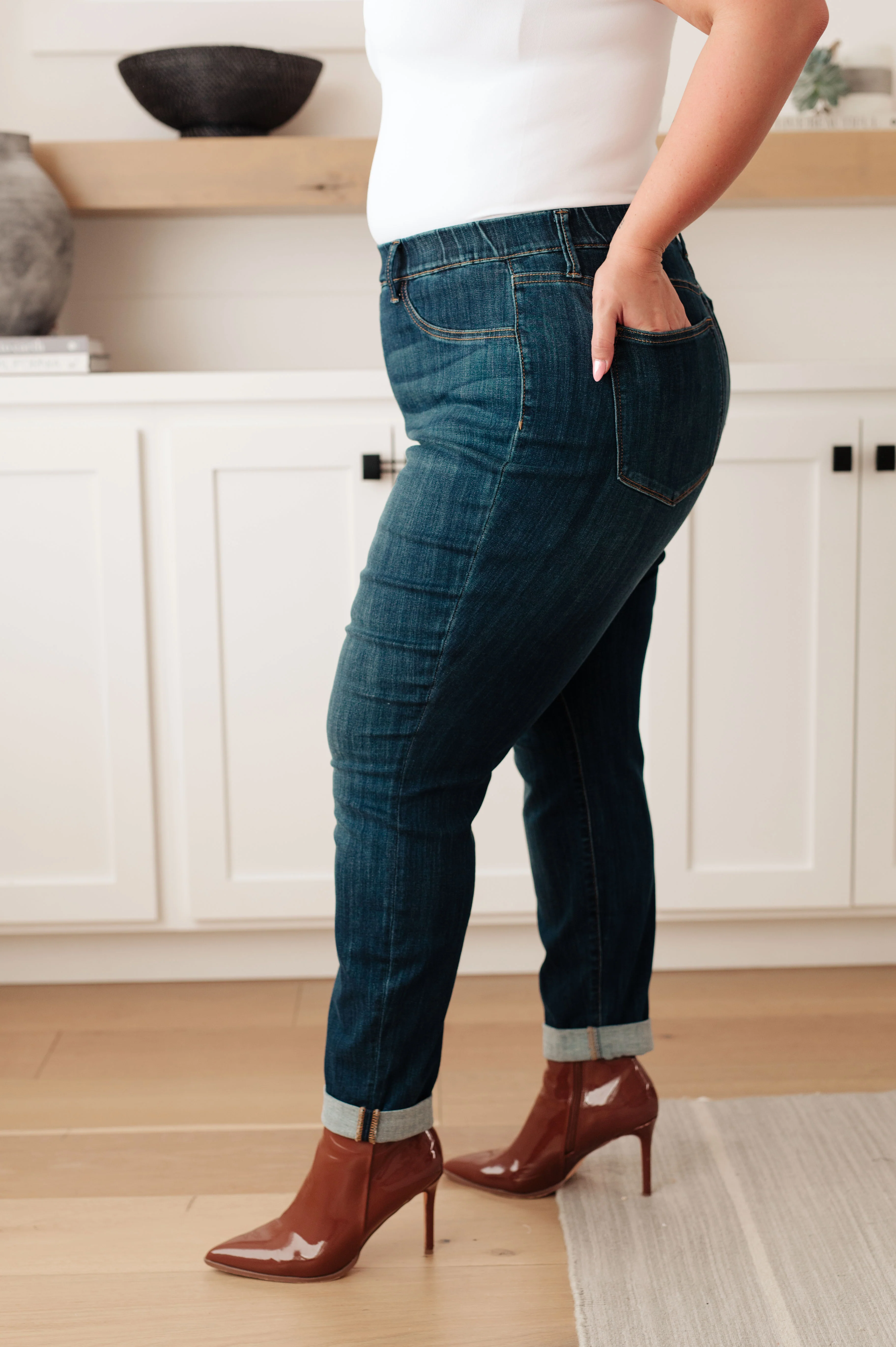 Rowena High Rise Pull On Double Cuff Slim Jeans - 10/18/2023 - Image 5