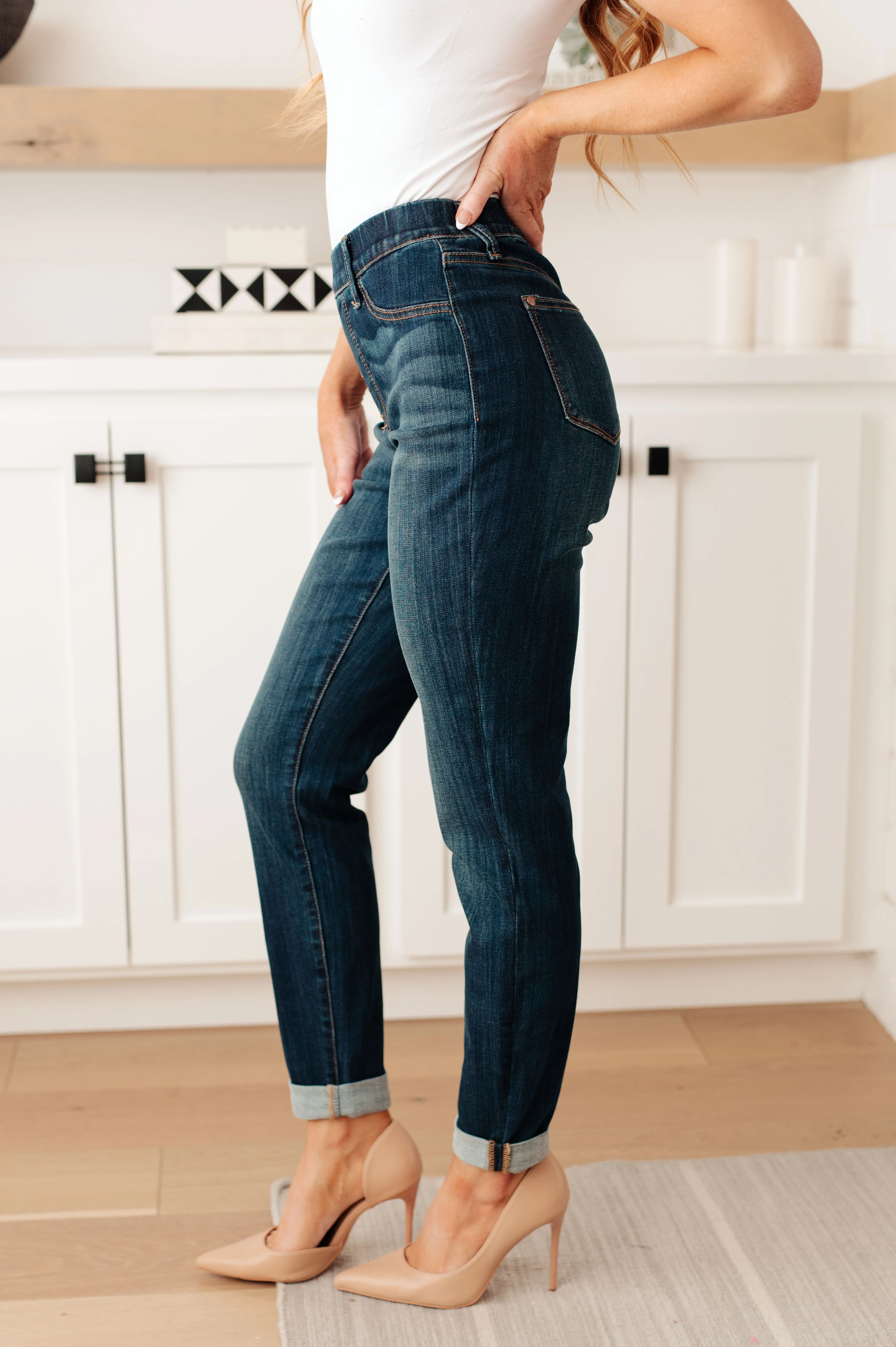 Rowena High Rise Pull On Double Cuff Slim Jeans - 10/18/2023 - Image 6