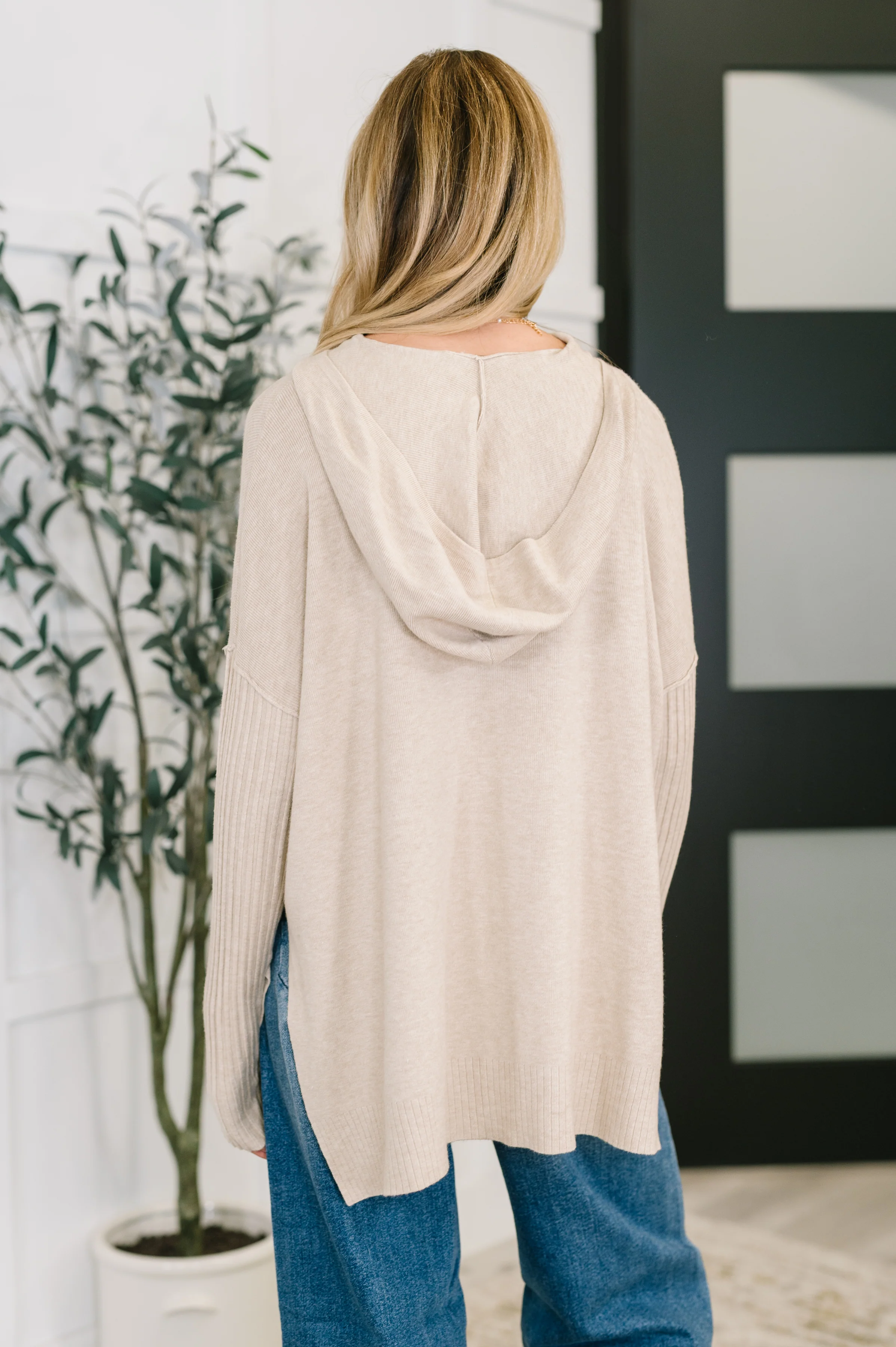 Running Late Hooded Long Sleeve in Beige - 10/29/2025 - Image 5