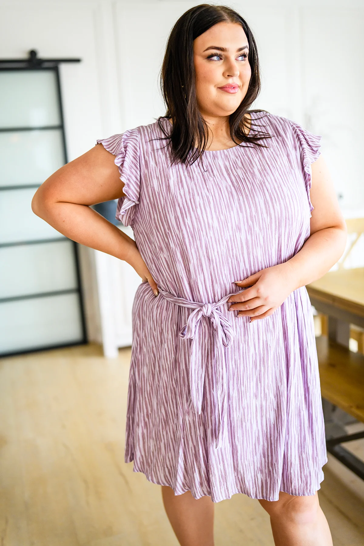 Sandra Striped Flutter Sleeve Dress - 4/11/2023 - Image 4