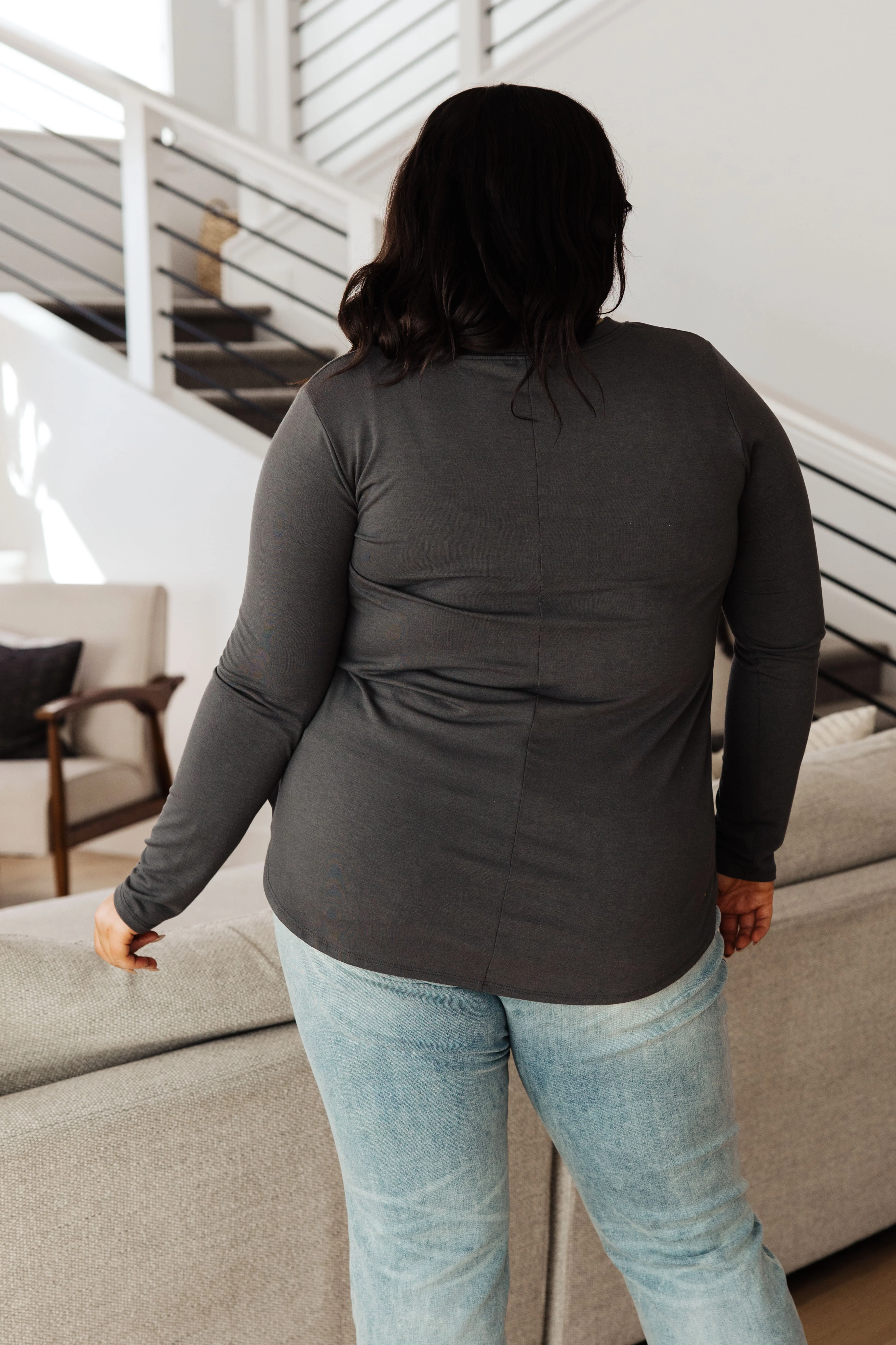 Scoop Me Up Long Sleeve Top in Ash Grey - 10/10/2023 - Image 7