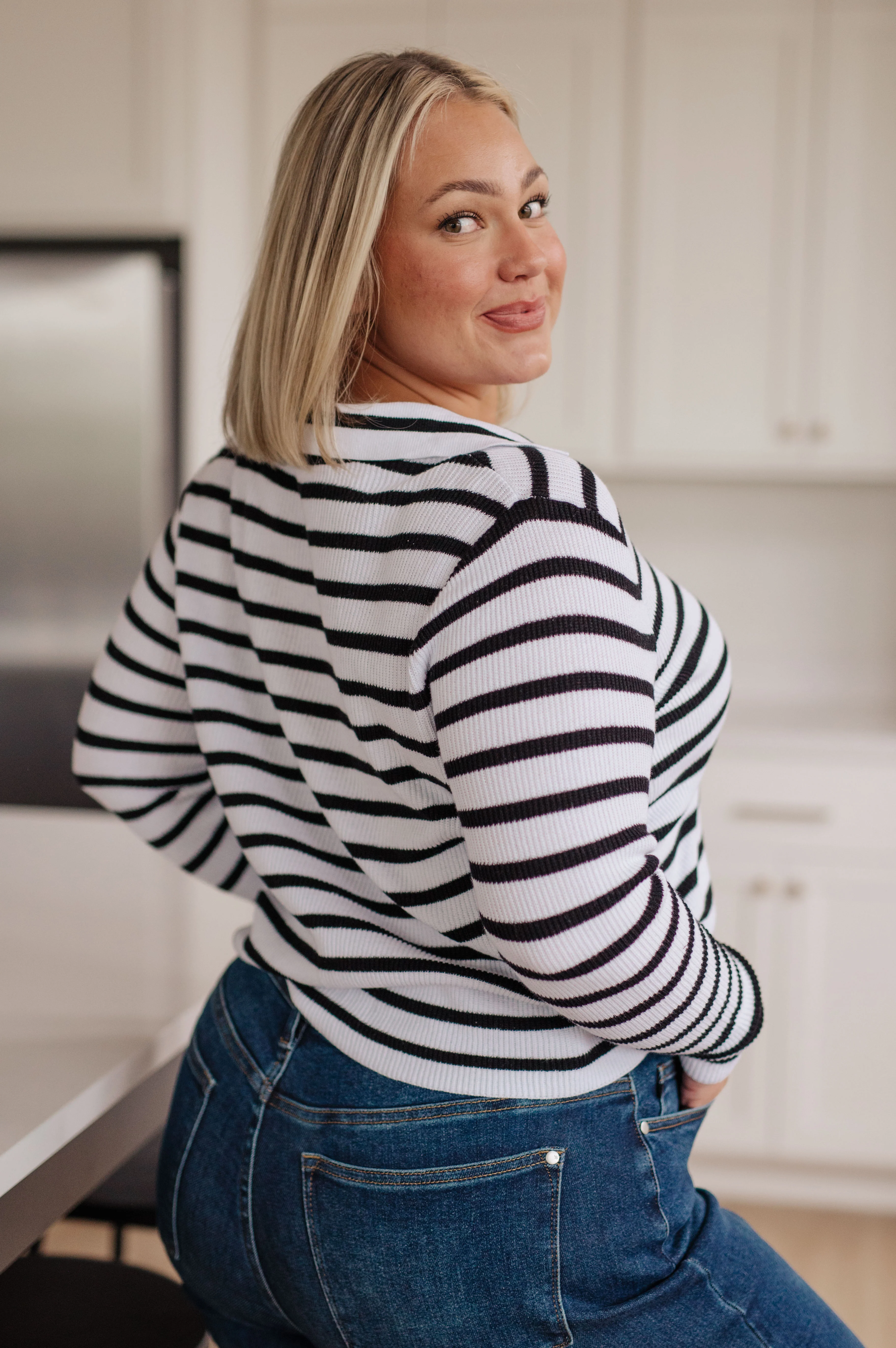 Self Improvement V-Neck Striped Sweater - 11/3/2023 - Image 8