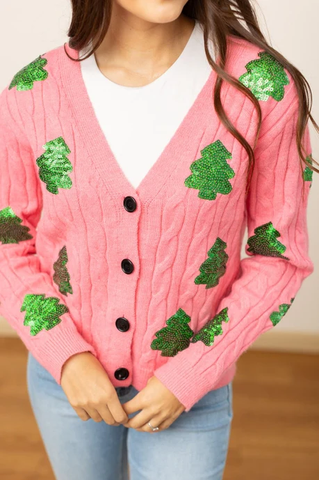 Sequin Trees Cardigan - Image 14