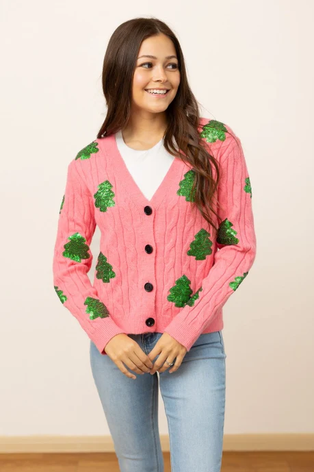 Sequin Trees Cardigan - Image 16
