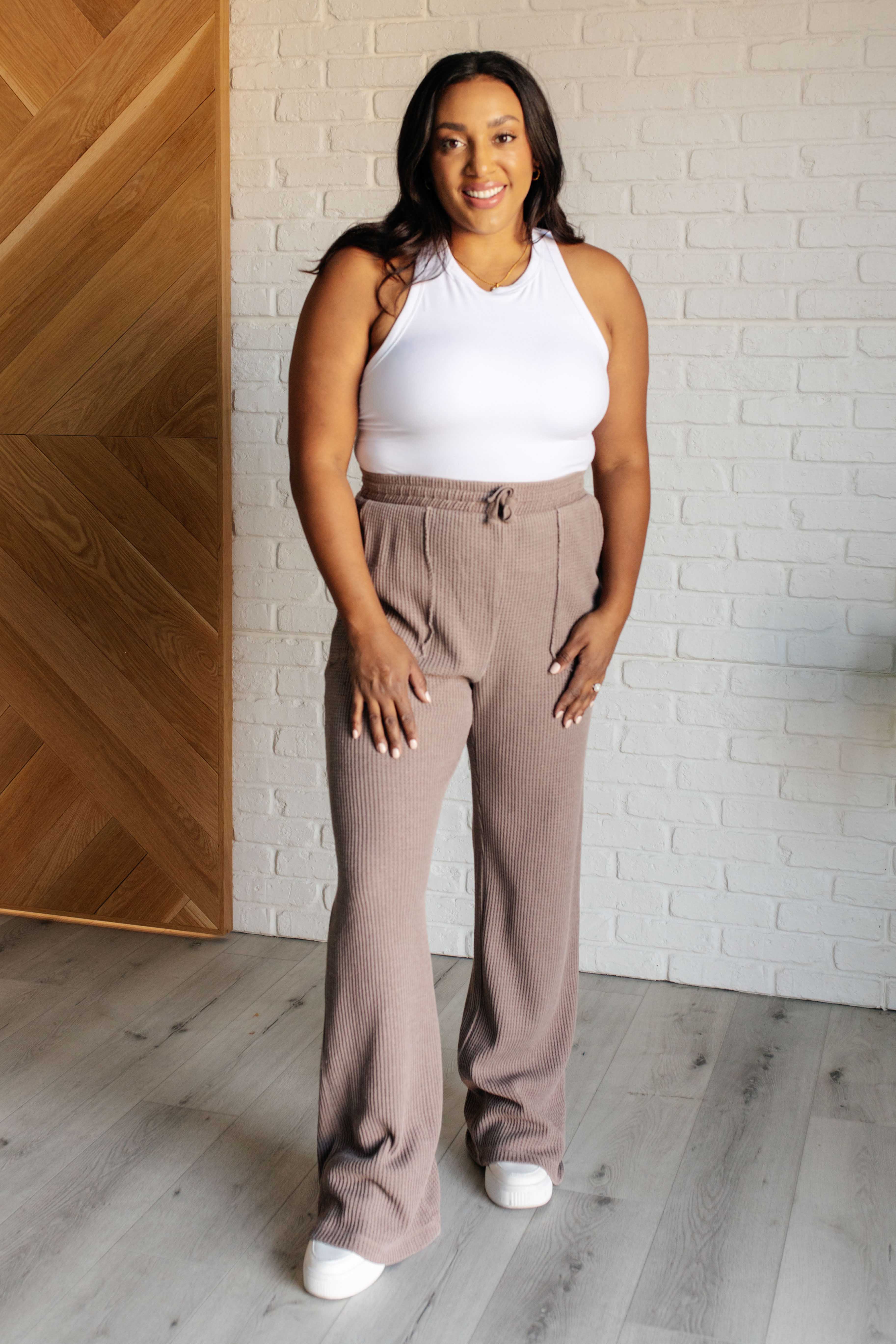 Set Process Mineral Wash Waffle Knit Pants in Brown - 10/17/2024 - Image 3
