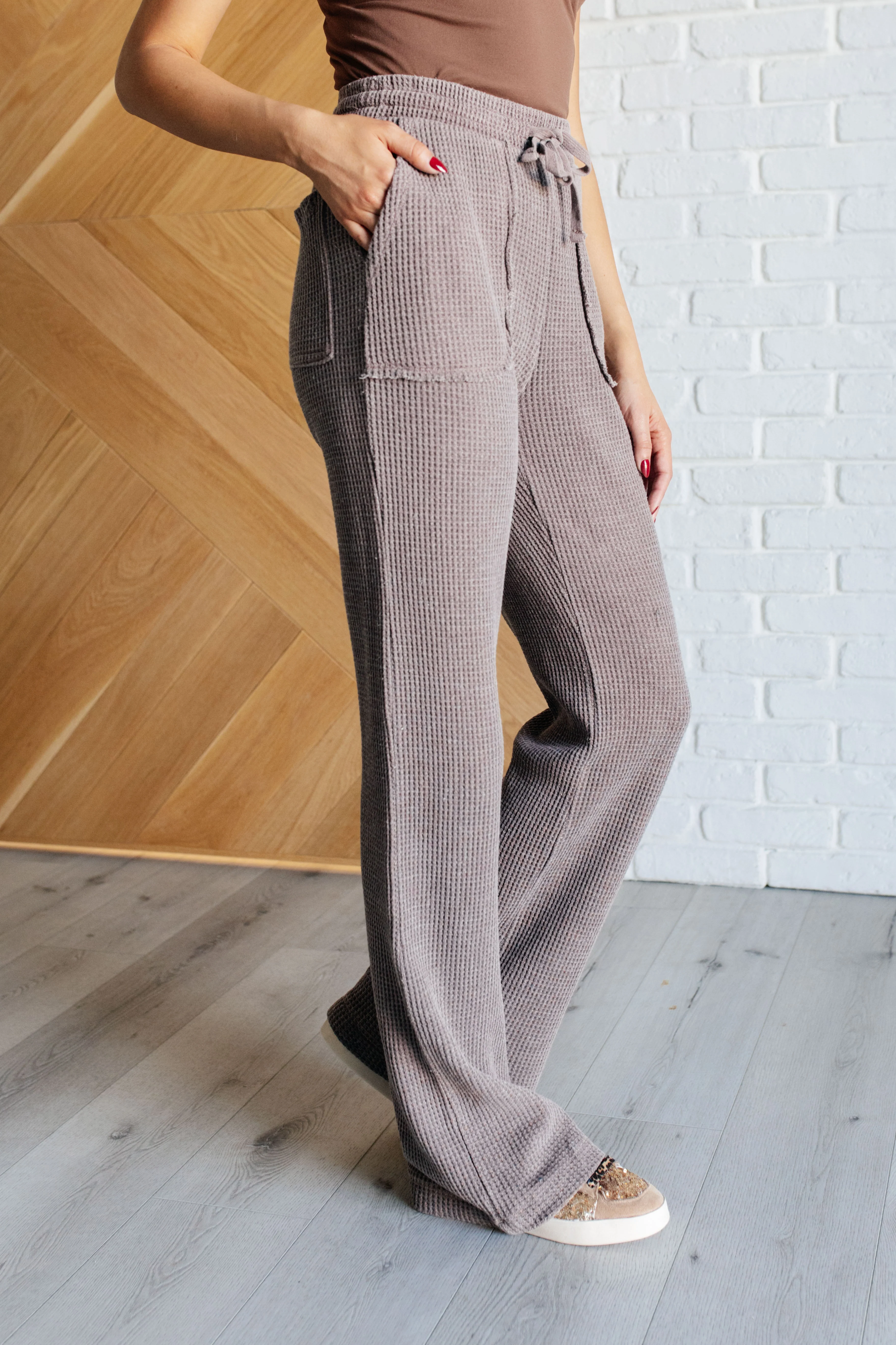 Set Process Mineral Wash Waffle Knit Pants in Brown - 10/17/2024 - Image 5
