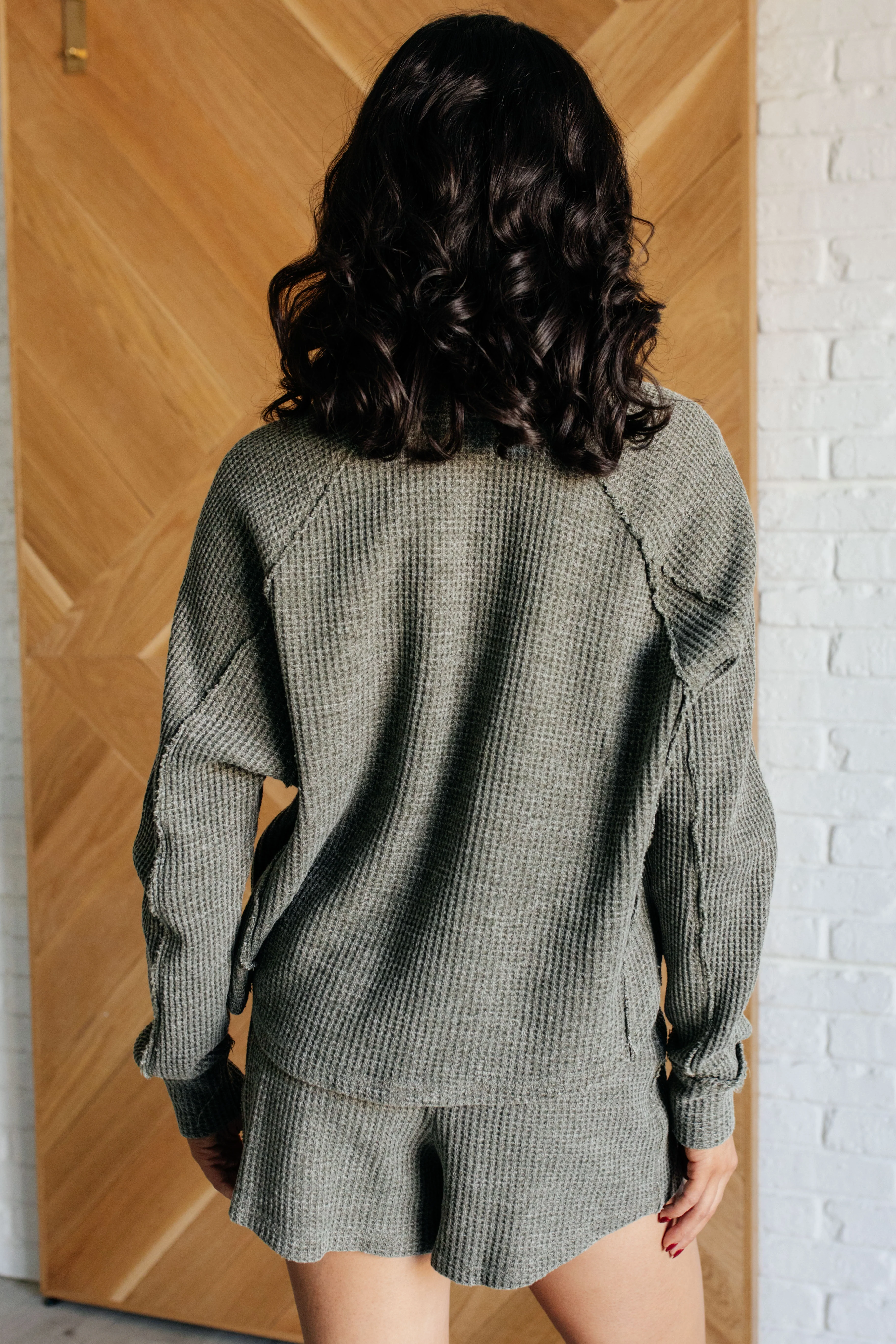 Set Process Mineral Wash Waffle Knit Set in Olive - 10/17/2024 - Image 8