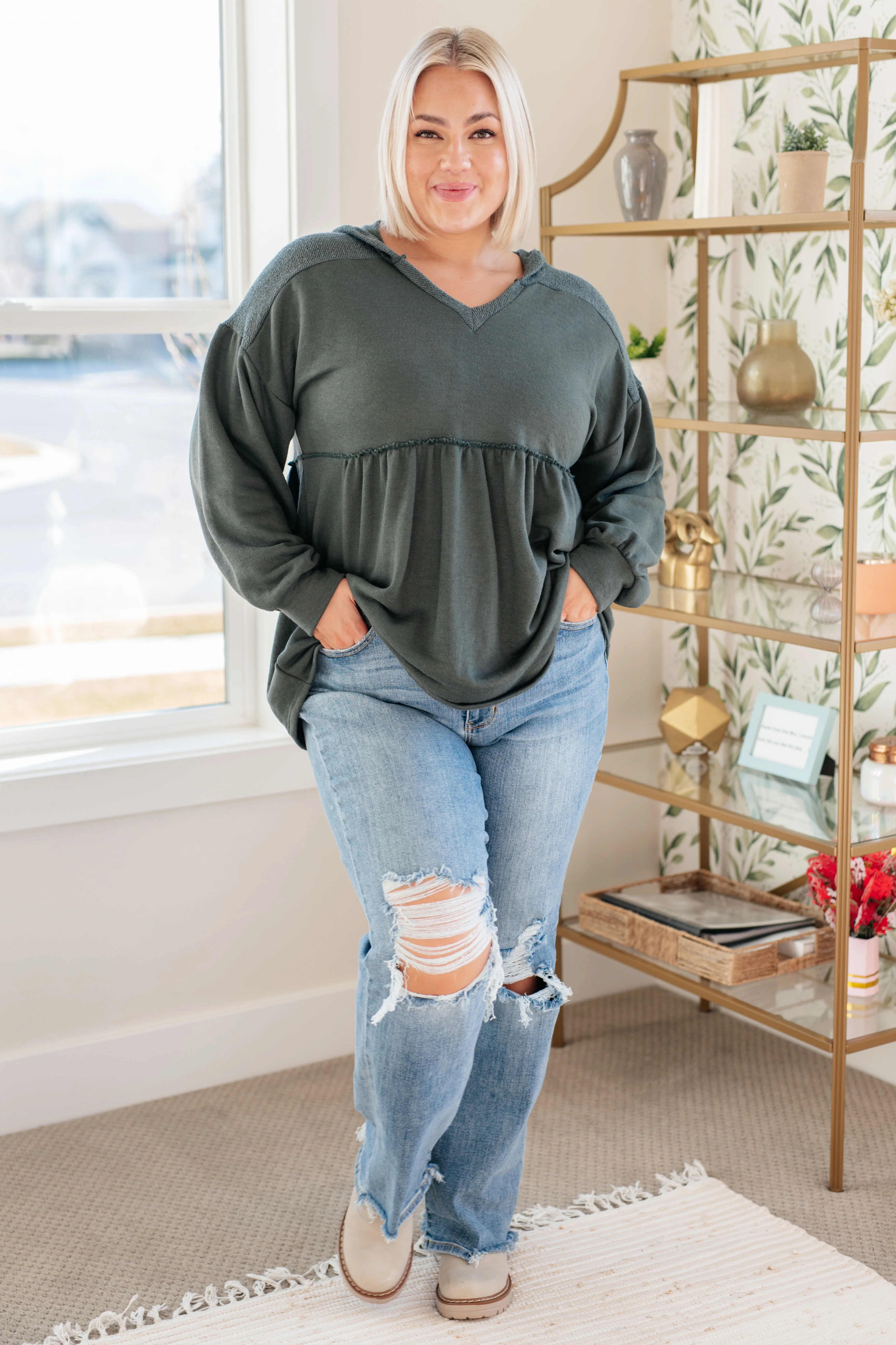 She's Not Wrong Hooded V-Neck Pullover - 12/11/2025 - Image 3
