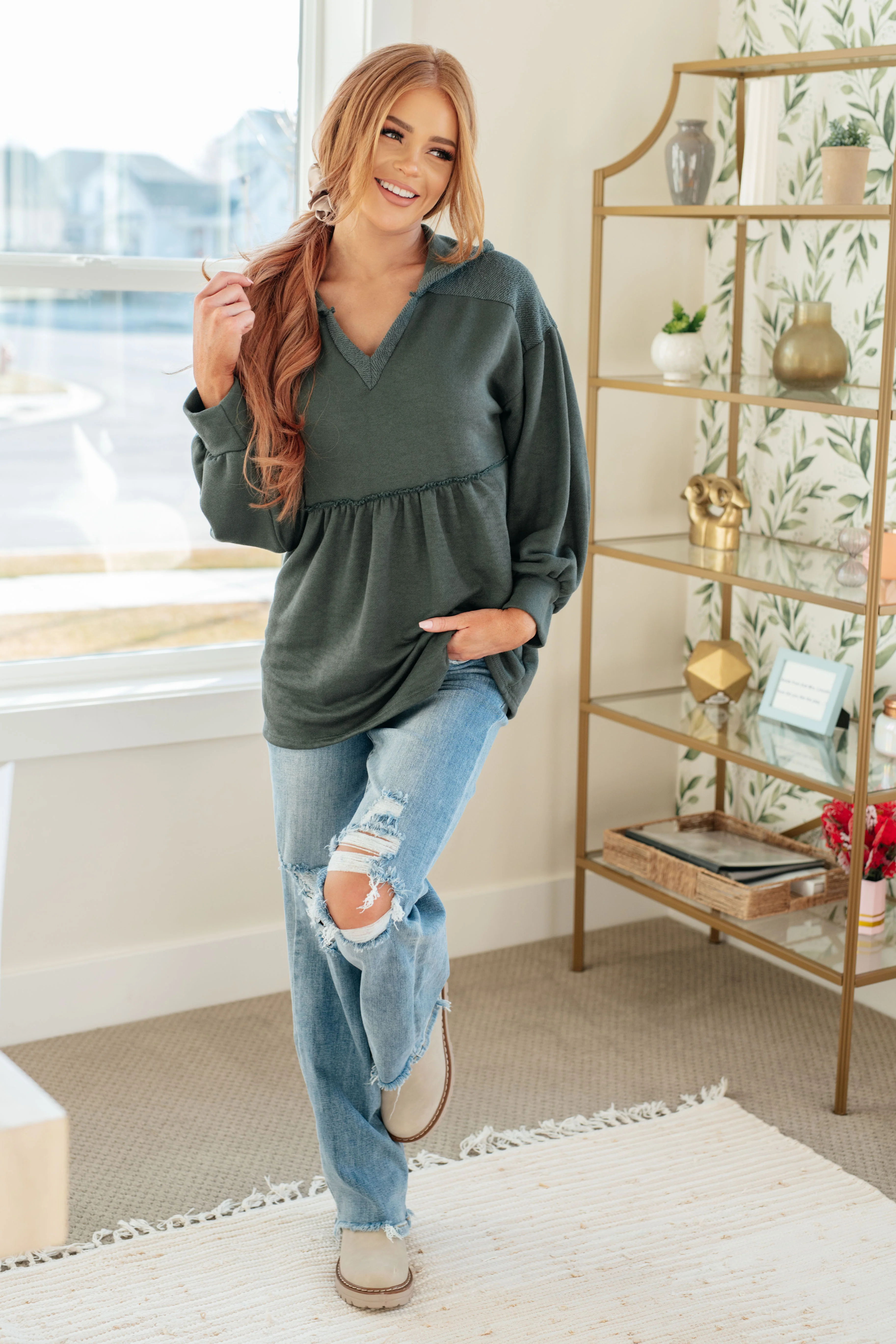 She's Not Wrong Hooded V-Neck Pullover - 12/11/2025 - Image 4