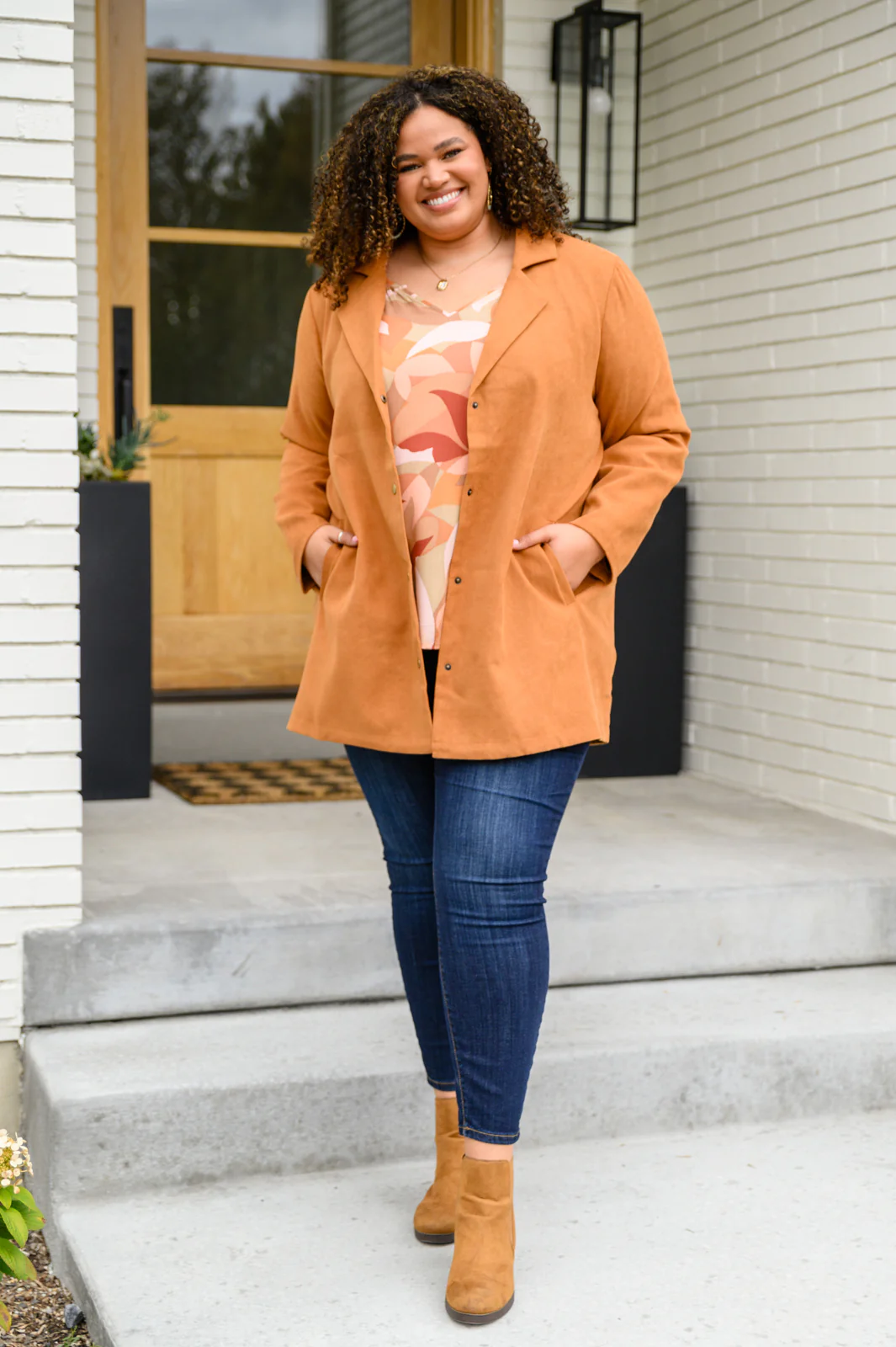 She's On Point Collared Coat In Rust - 10/4/2022 - Image 6