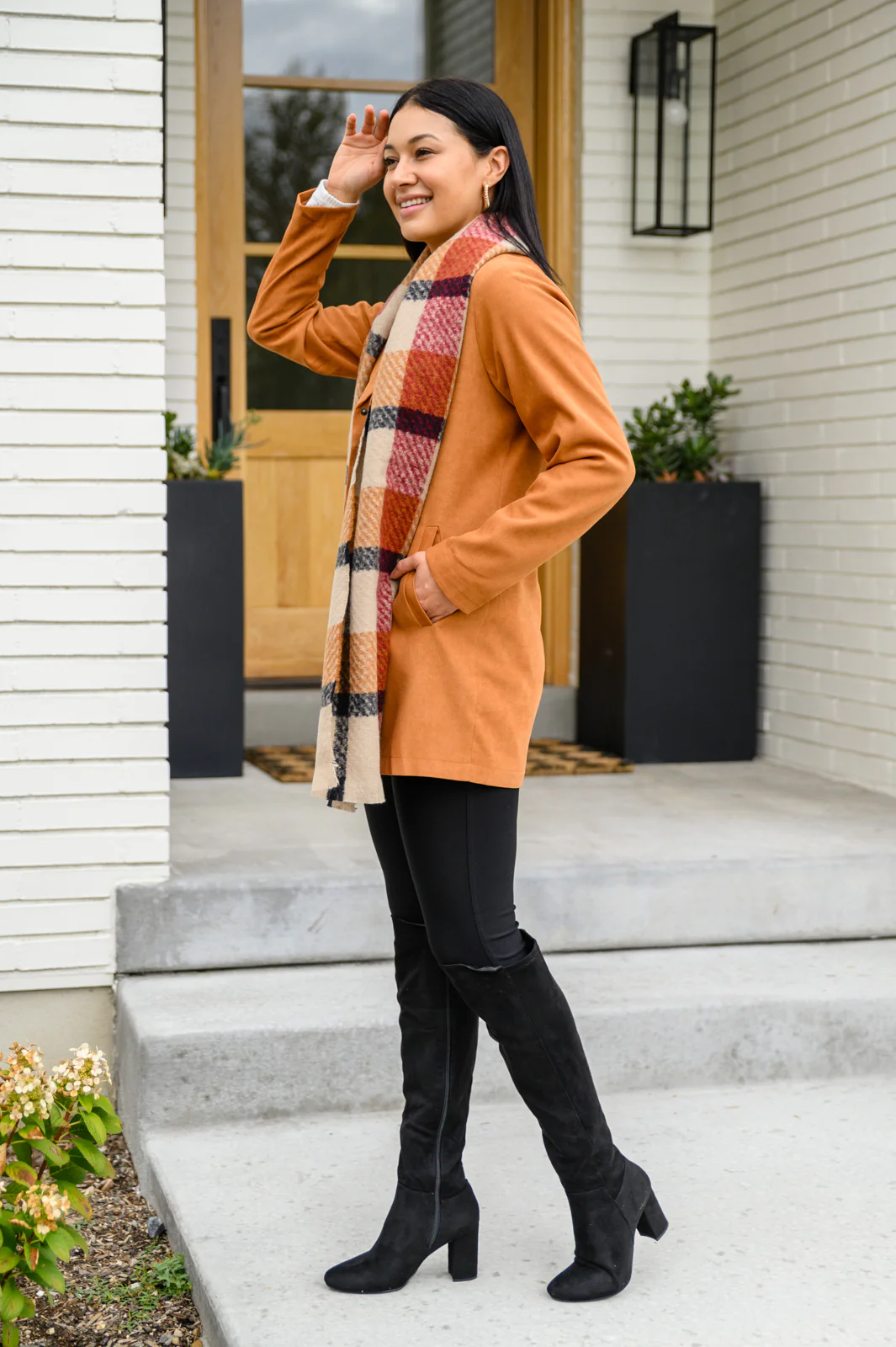 She's On Point Collared Coat In Rust - 10/4/2022 - Image 8