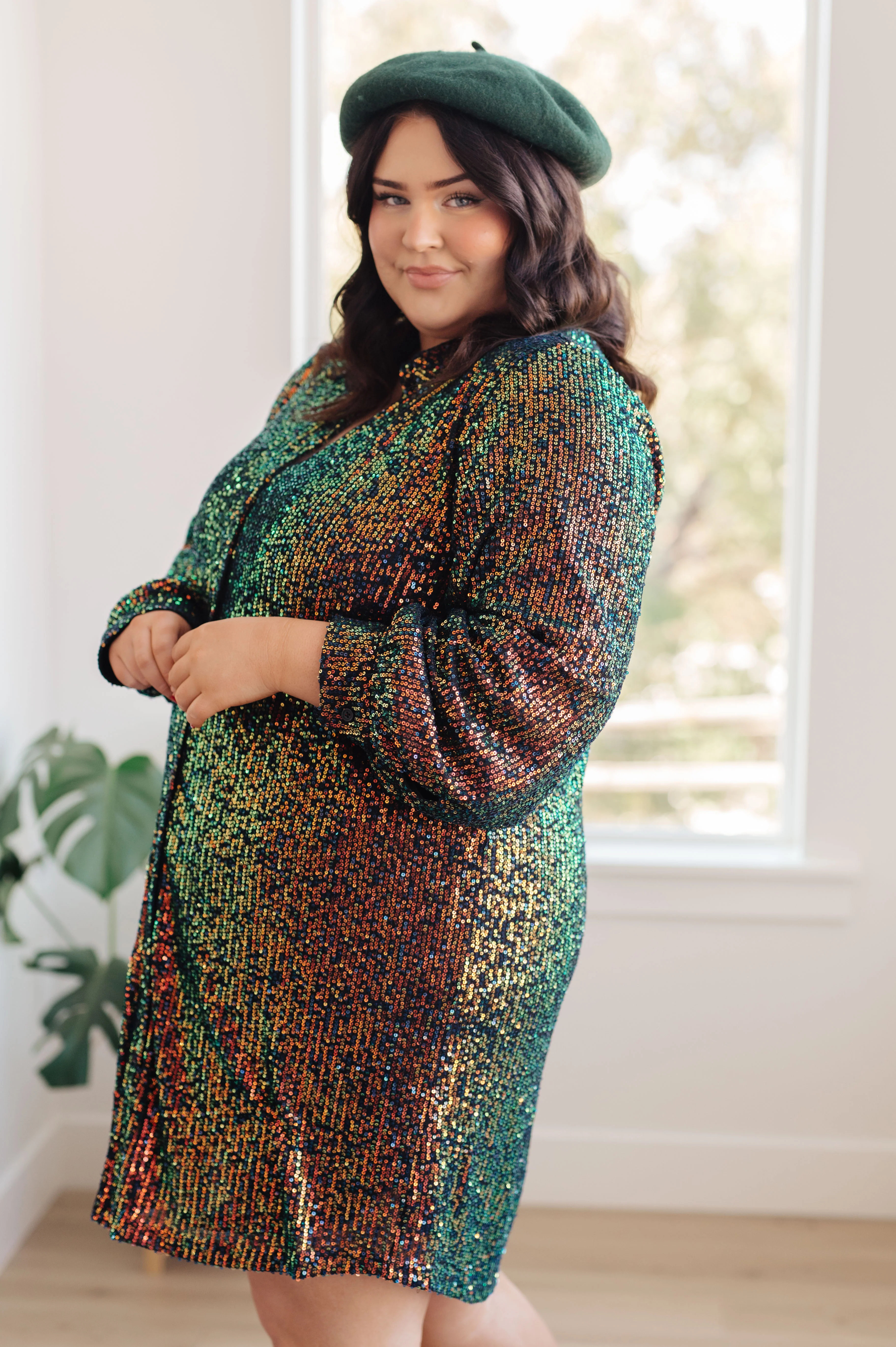 Shimmering Splendor Sequin Shirt Dress - 11/7/2024 - Image 7