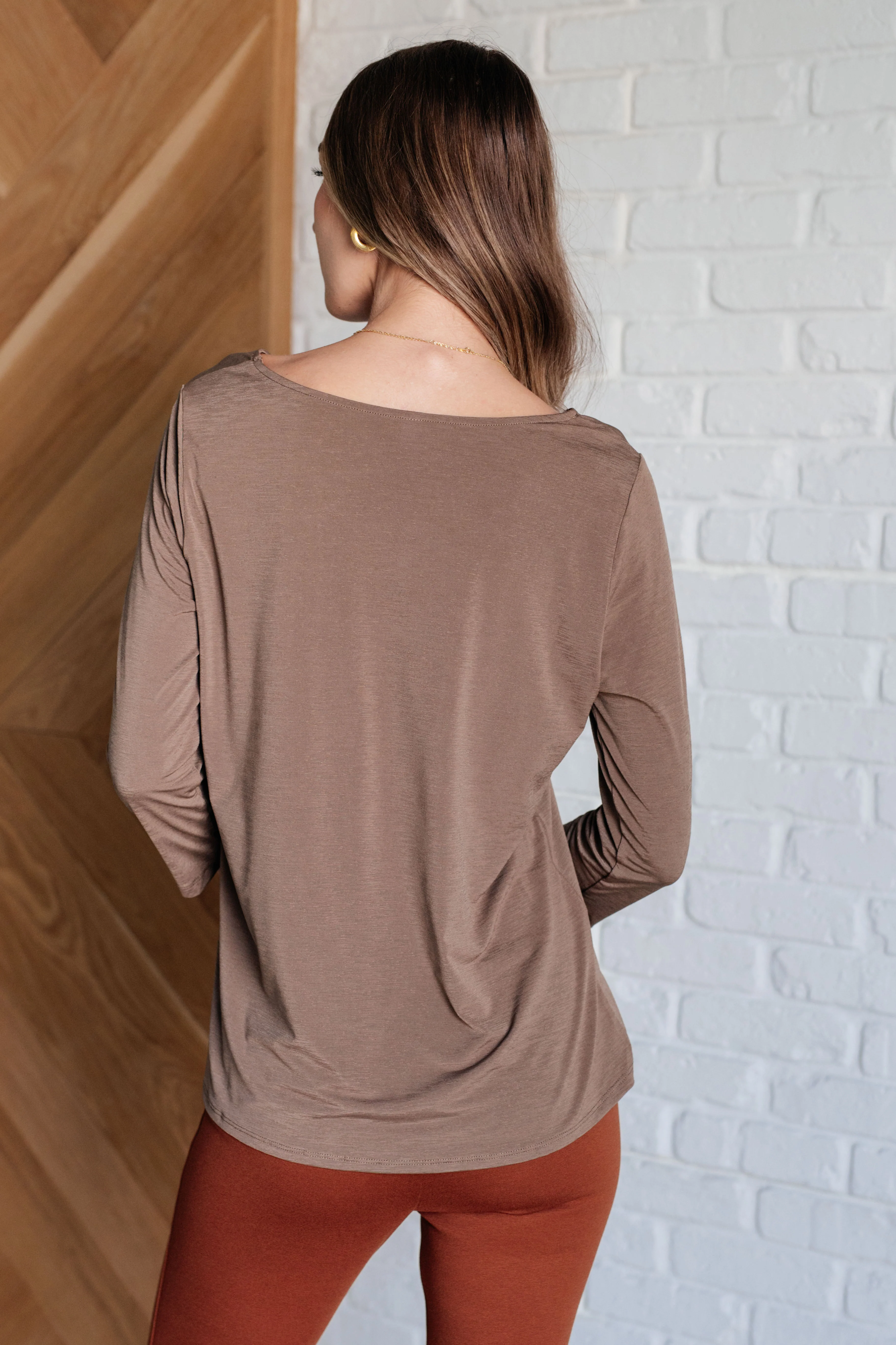 Signature Classic Round Neck Top in Mocha  - 10/3/2024 - Image 7