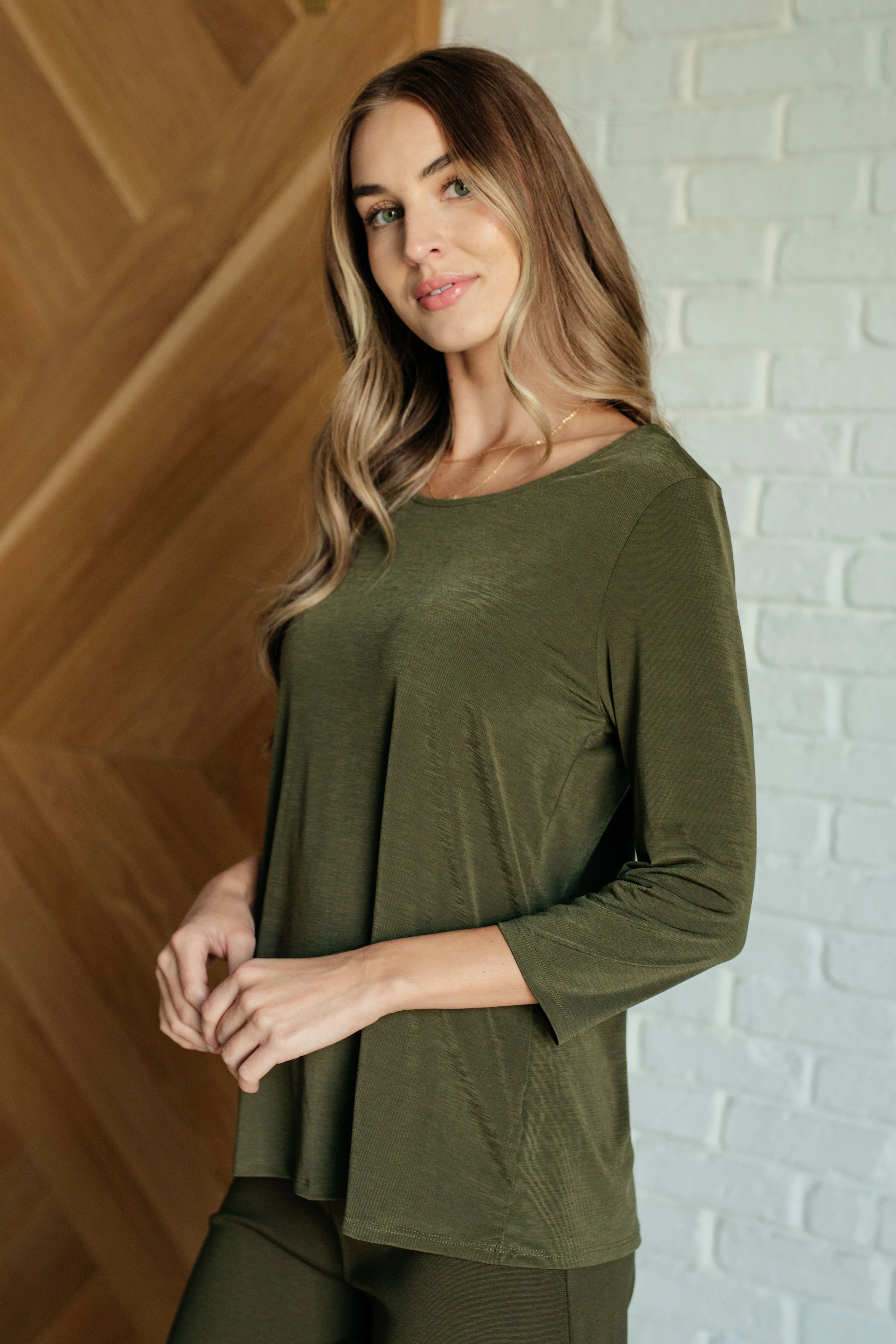 Signature Classic Round Neck Top in Olive - 10/3/2024 - Image 6
