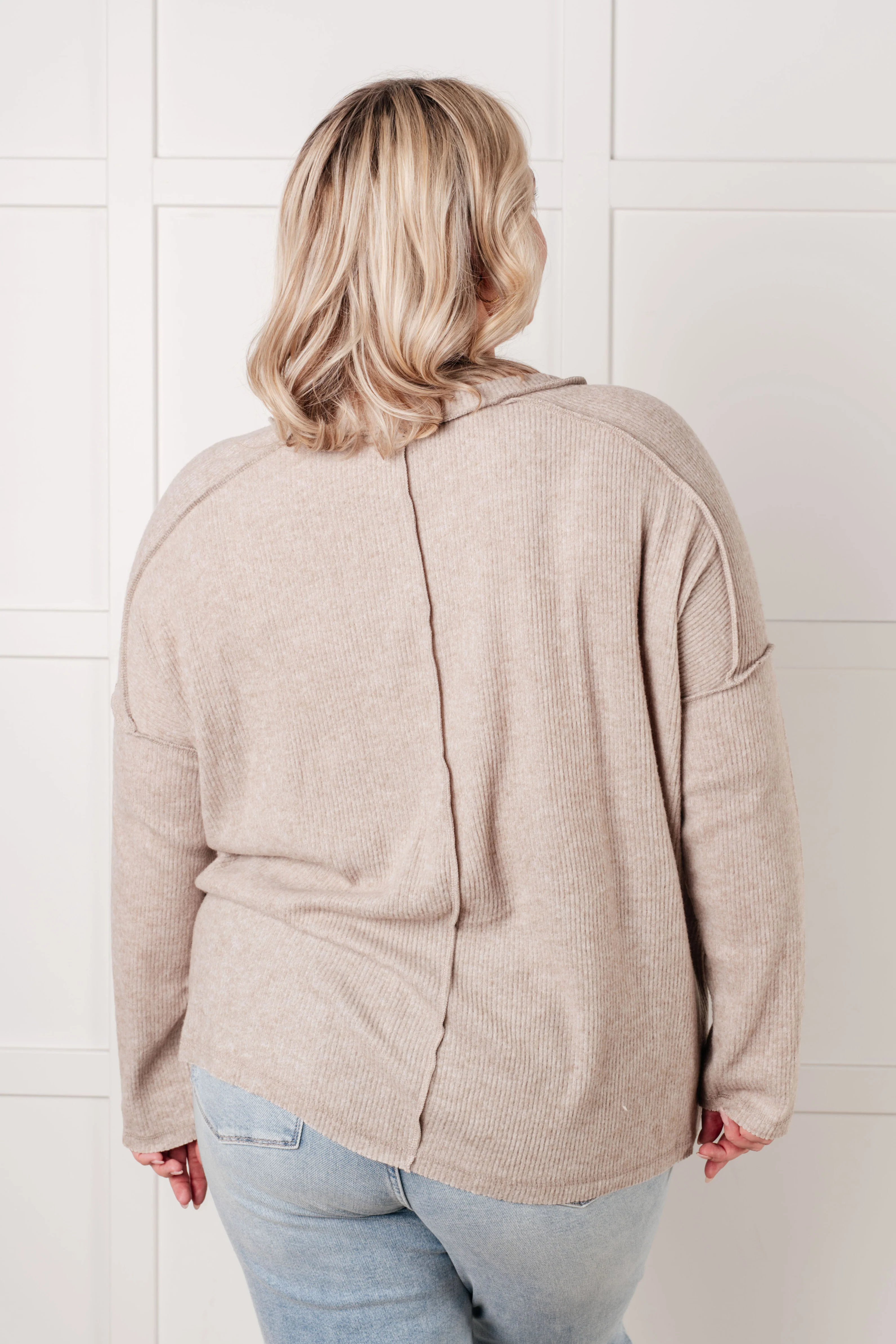 Simply Basic Ribbed Hacci Sweater in H Mocha - 8/18/2025 - Image 8