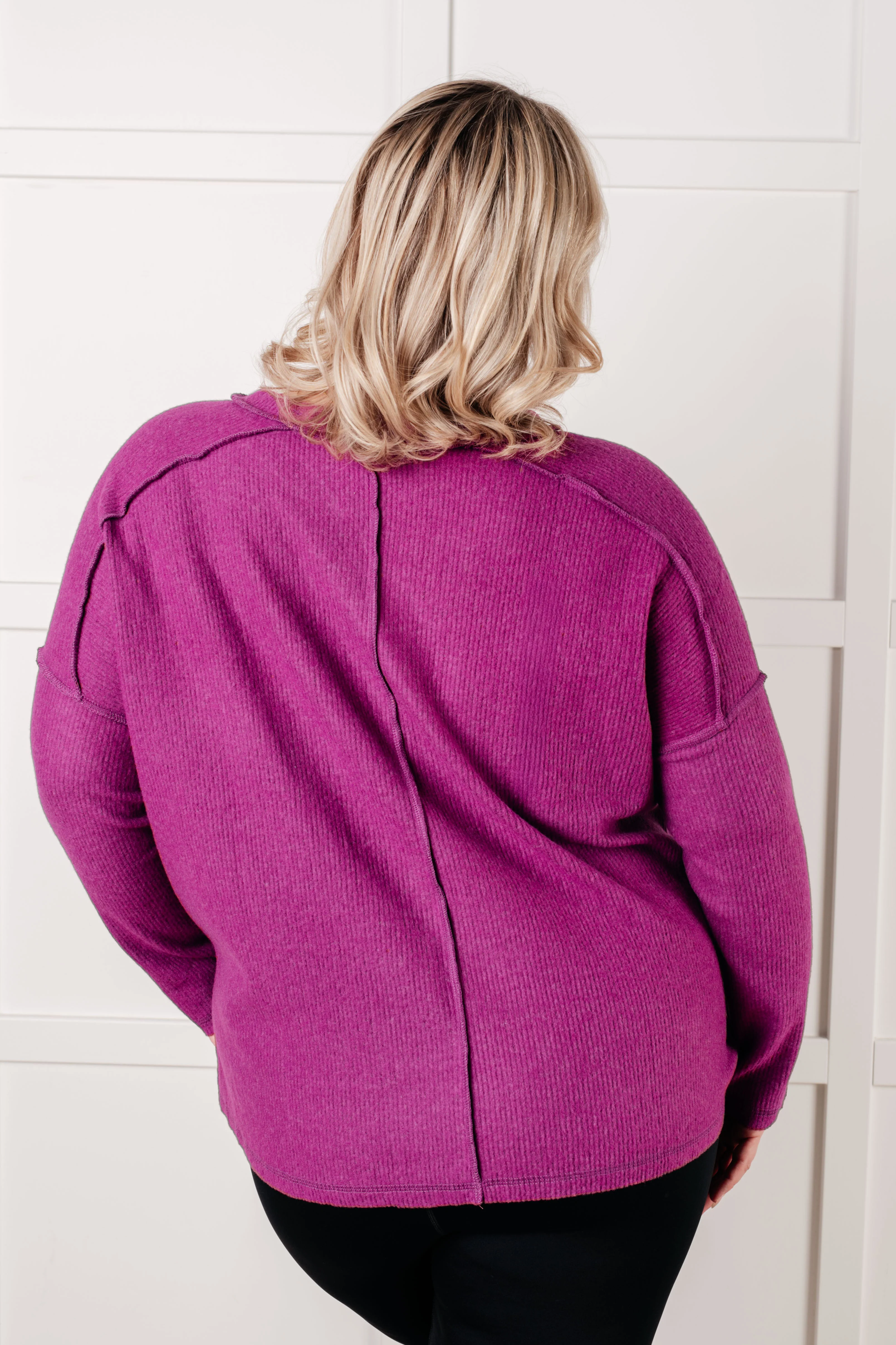 Simply Basic Ribbed Hacci Sweater in Light Plum - 8/18/2025 - Image 8
