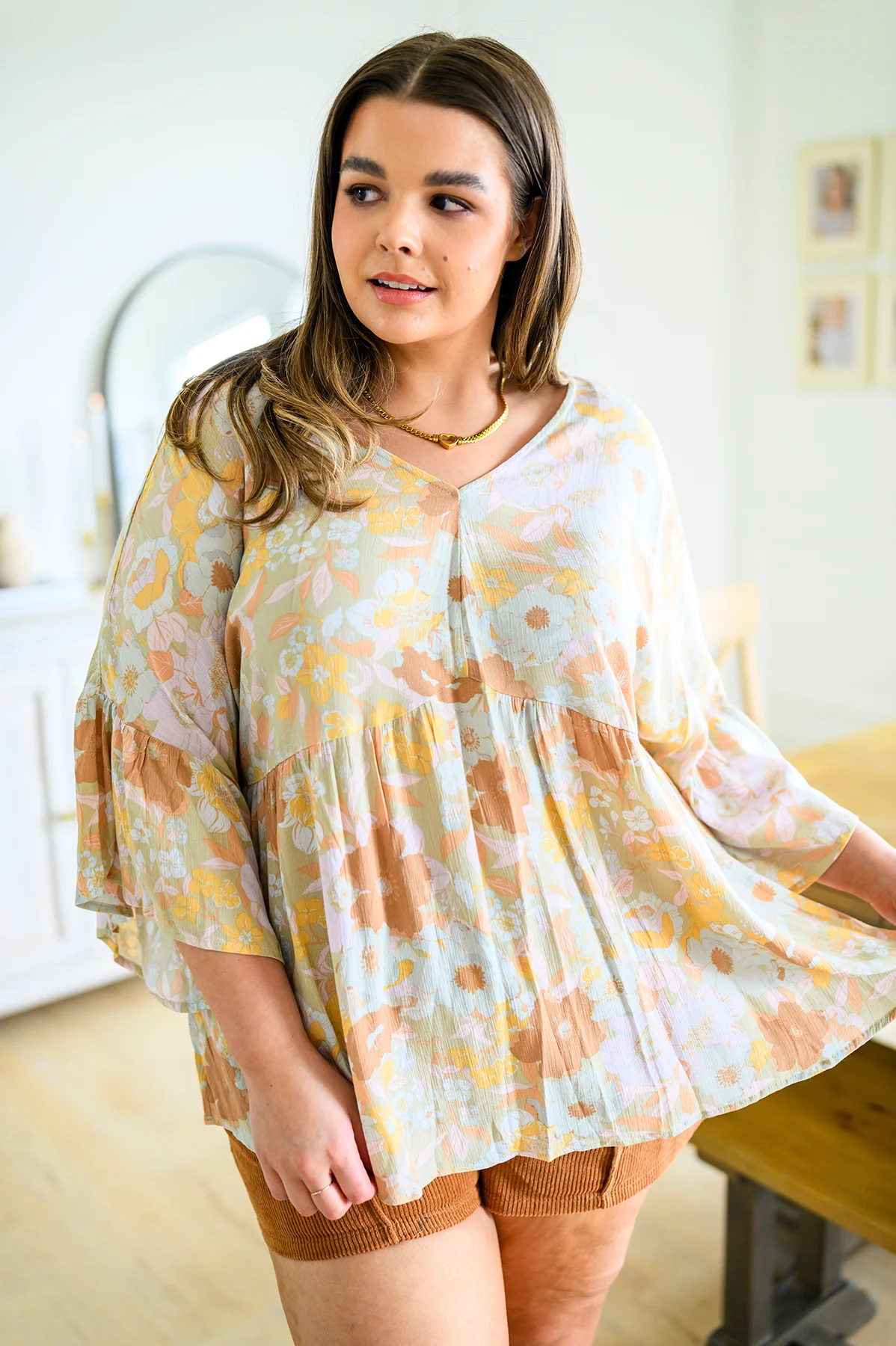 Singled Out Floral Blouse in Green - 4/21/2023 - Image 6