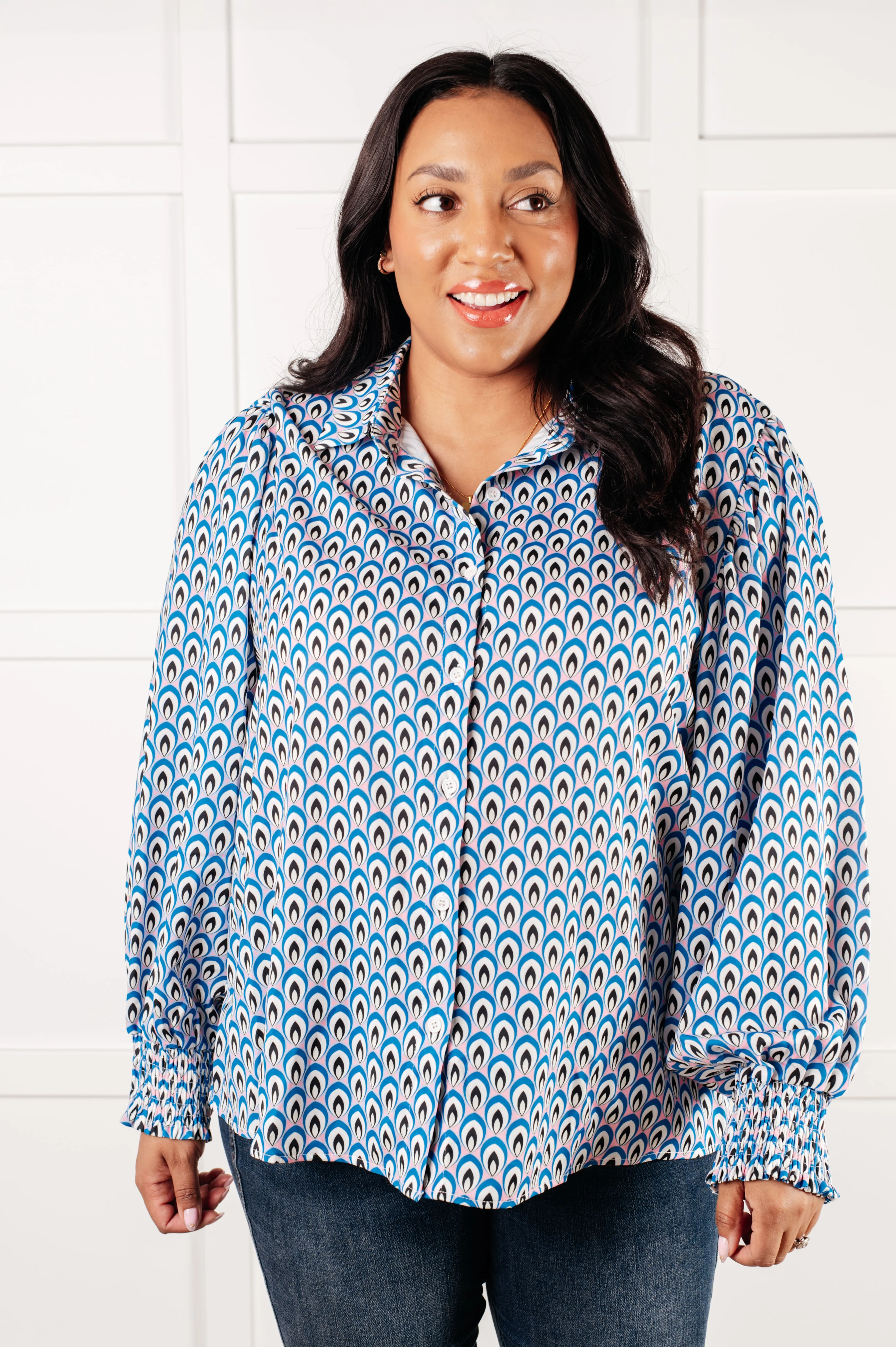 Skies Above Patterned Button Up Shirt - 1/7/2025 - Image 6