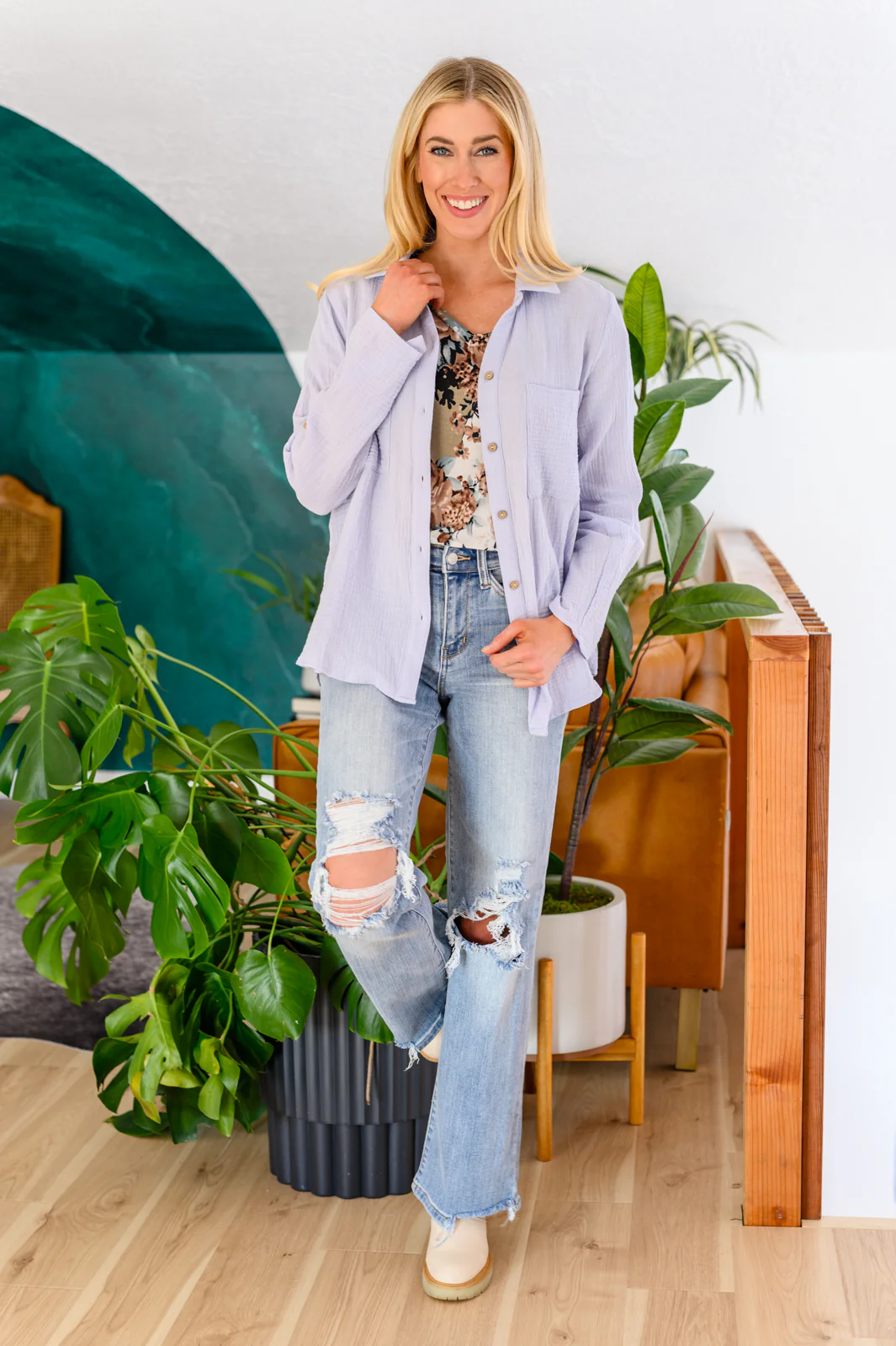 Skies The Limit Button Up in Lavender Blue - 1/19/2023 - Image 7