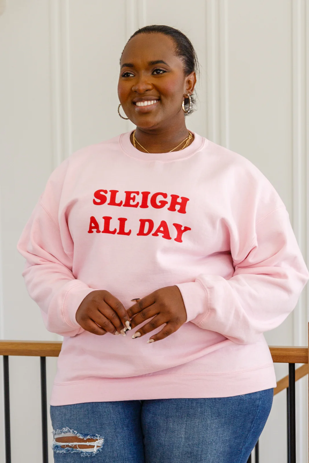 Sleigh All Day Sweatshirt In Pink - 11/15/2022 - Image 2