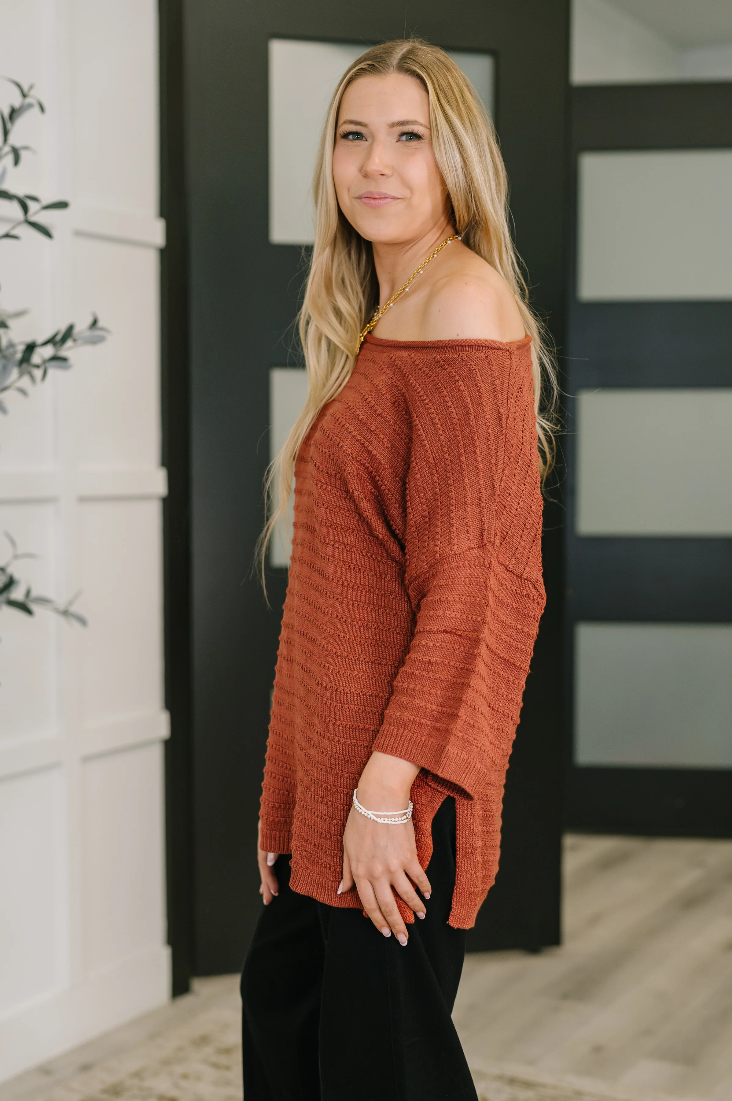 Slouchy Gal Off Shoulder Textured Top - 10/28/2025 - Image 4
