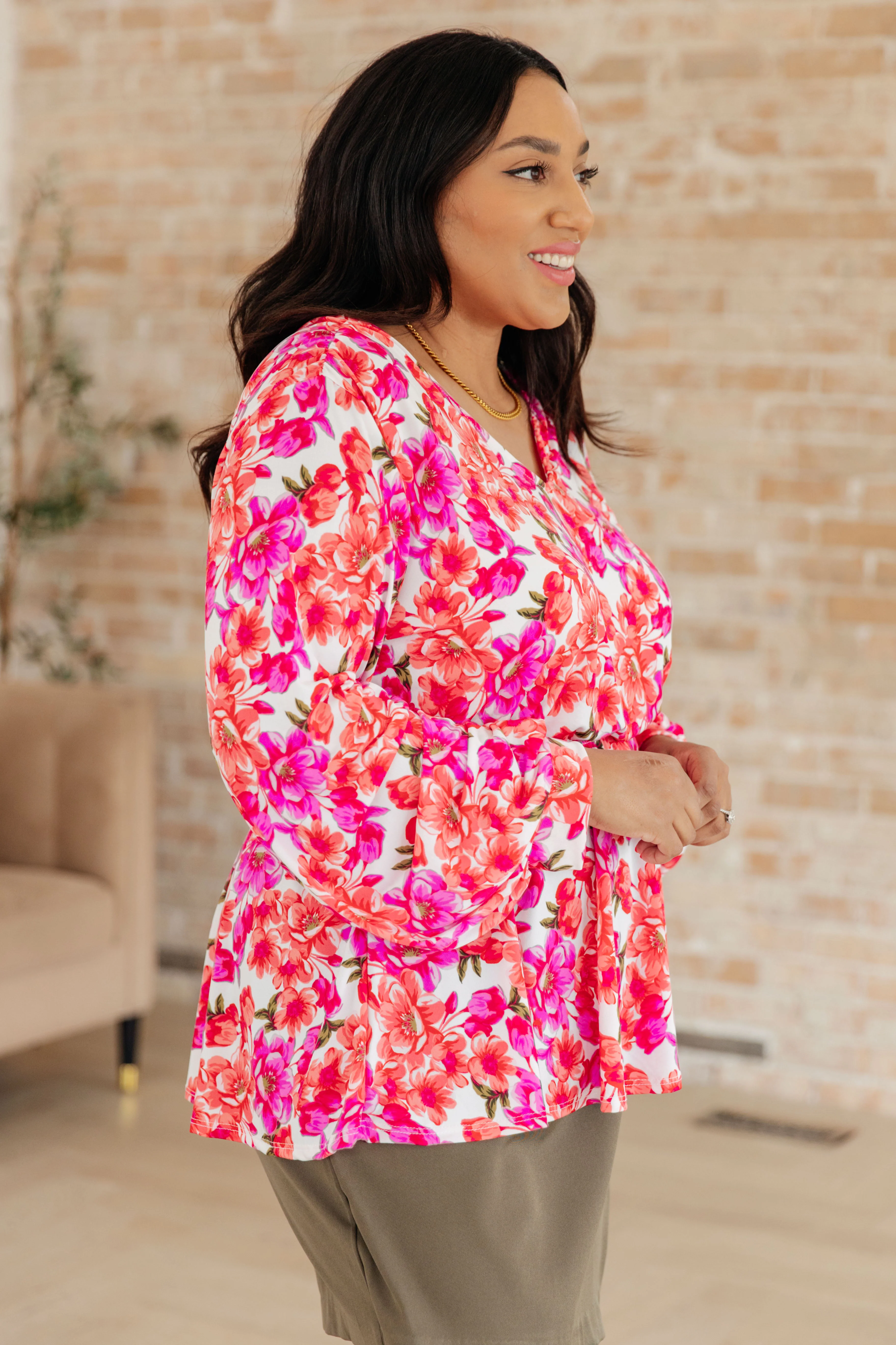 Smile Like You Mean It Floral Peplum - 2/26/2024 - Image 7