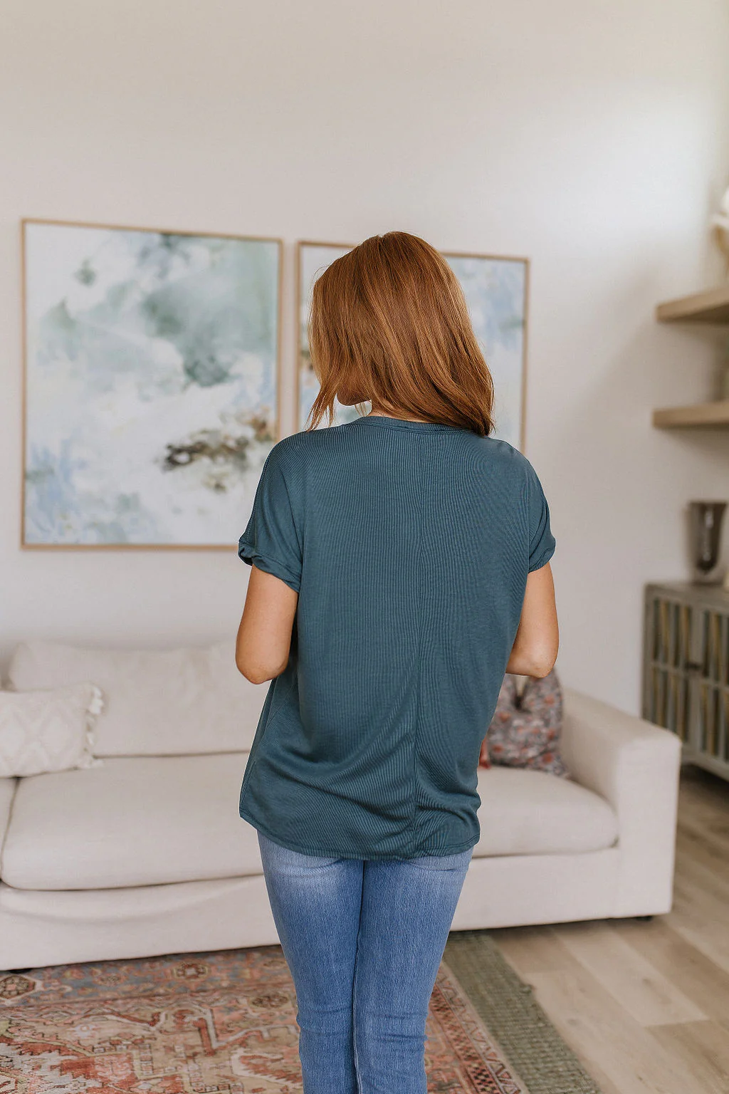 So Good Relaxed Fit Top in Dark Teal - 6/22/2023 - Image 10