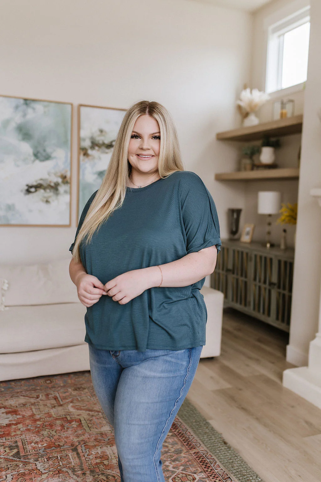 So Good Relaxed Fit Top in Dark Teal - 6/22/2023 - Image 8