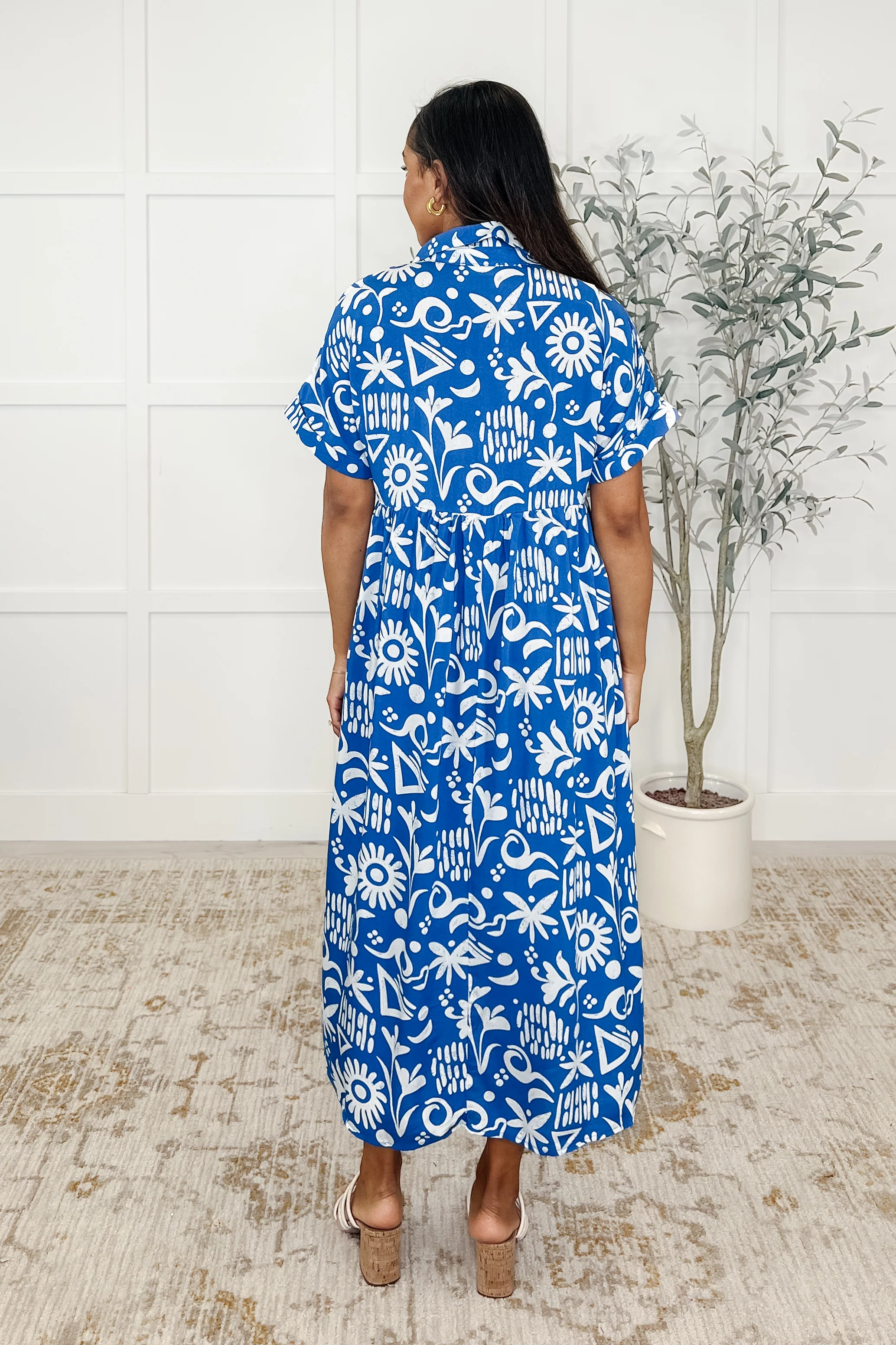 Soft Sonata V-Neck Dress in Blue - 4/15/2025 - Image 3