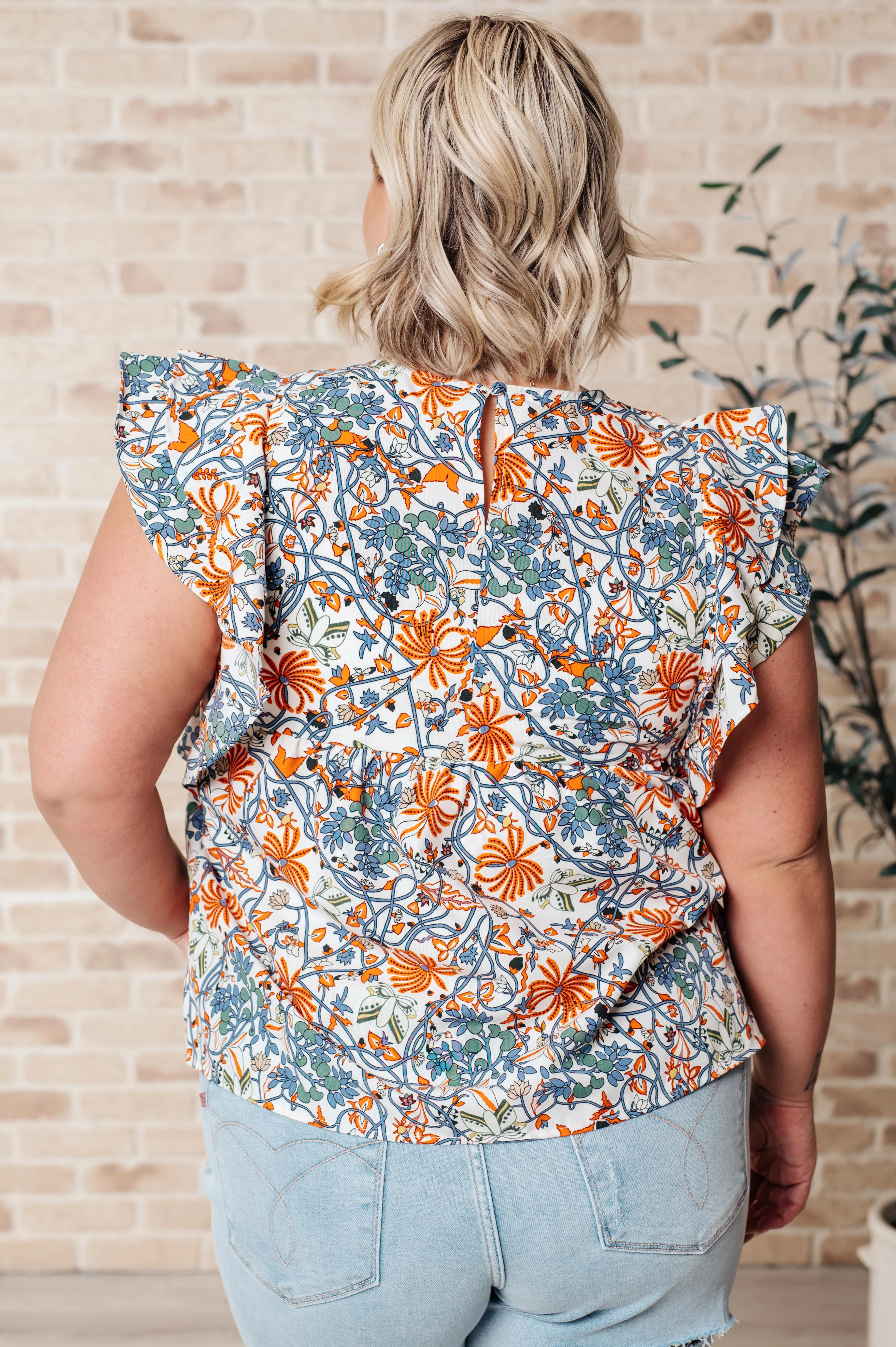 Something Peaceful Flutter Sleeve Blouse - 4/17/2025 - Image 9