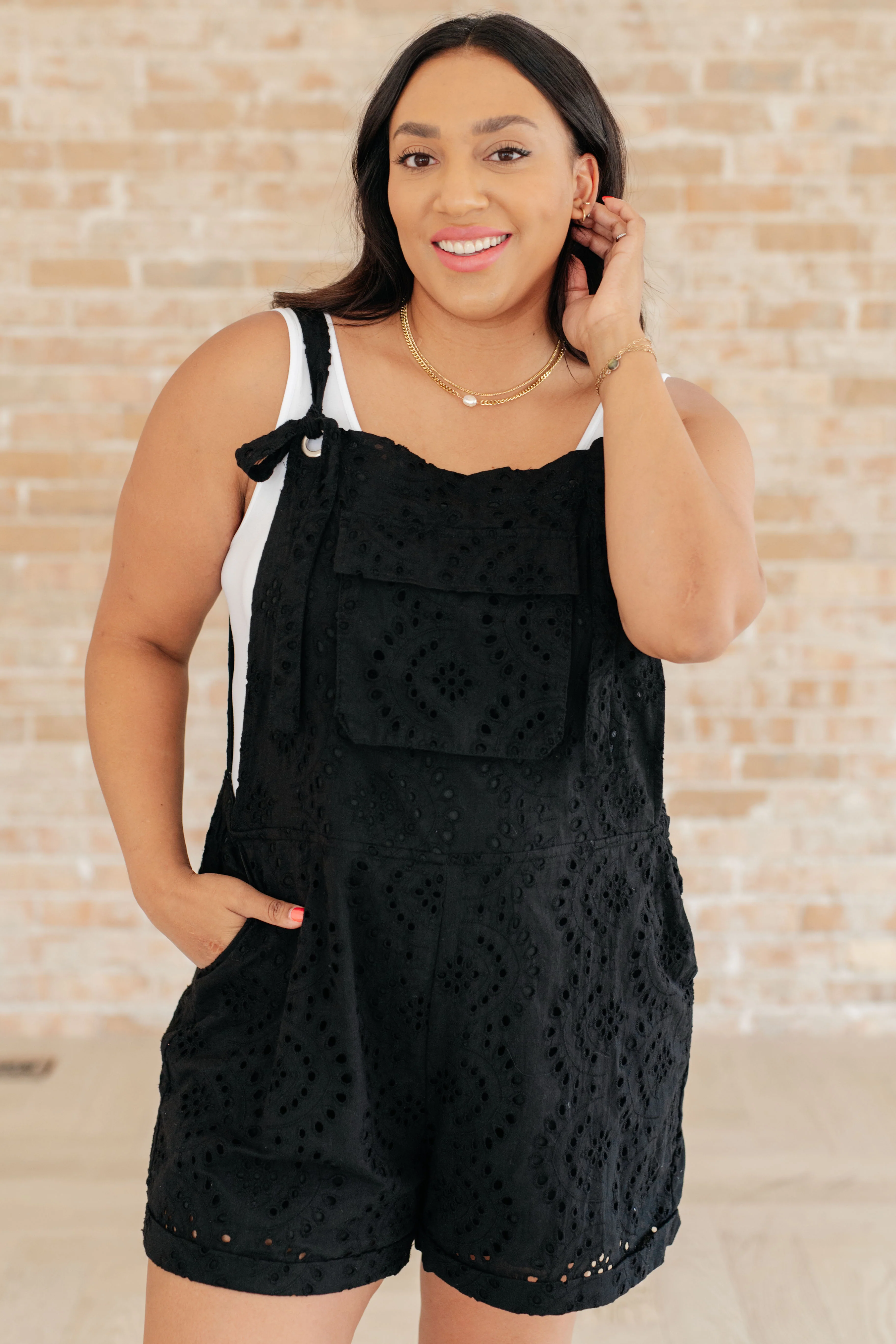 Somewhere Only We Know Eyelet Romper - 2/26/2024
