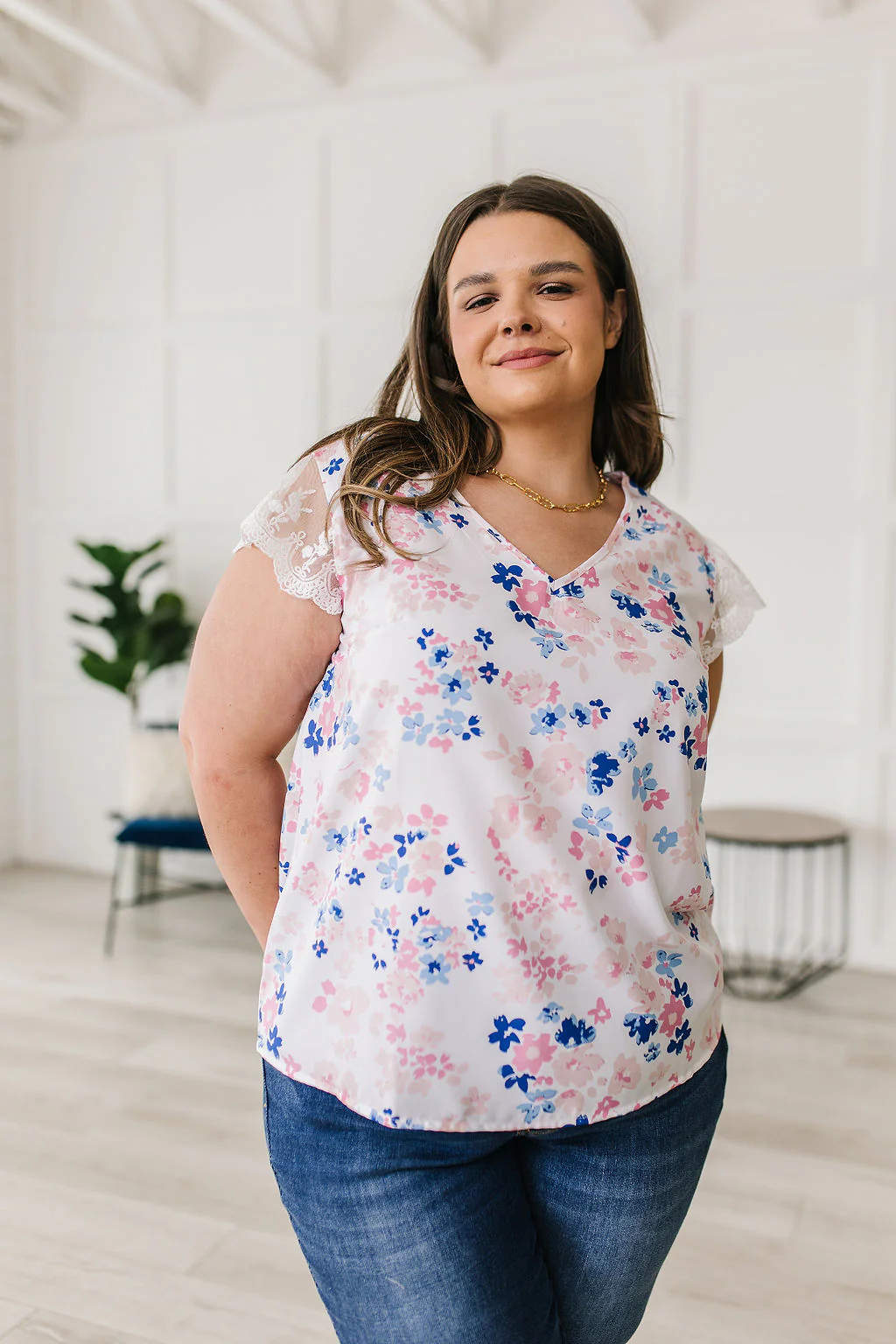 Still the One Lace Sleeve Floral Top - 6/29/2023