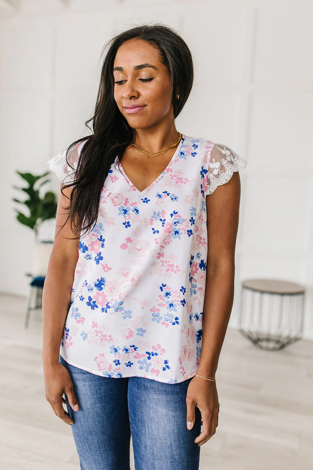 Still the One Lace Sleeve Floral Top - 6/29/2023 - Image 2