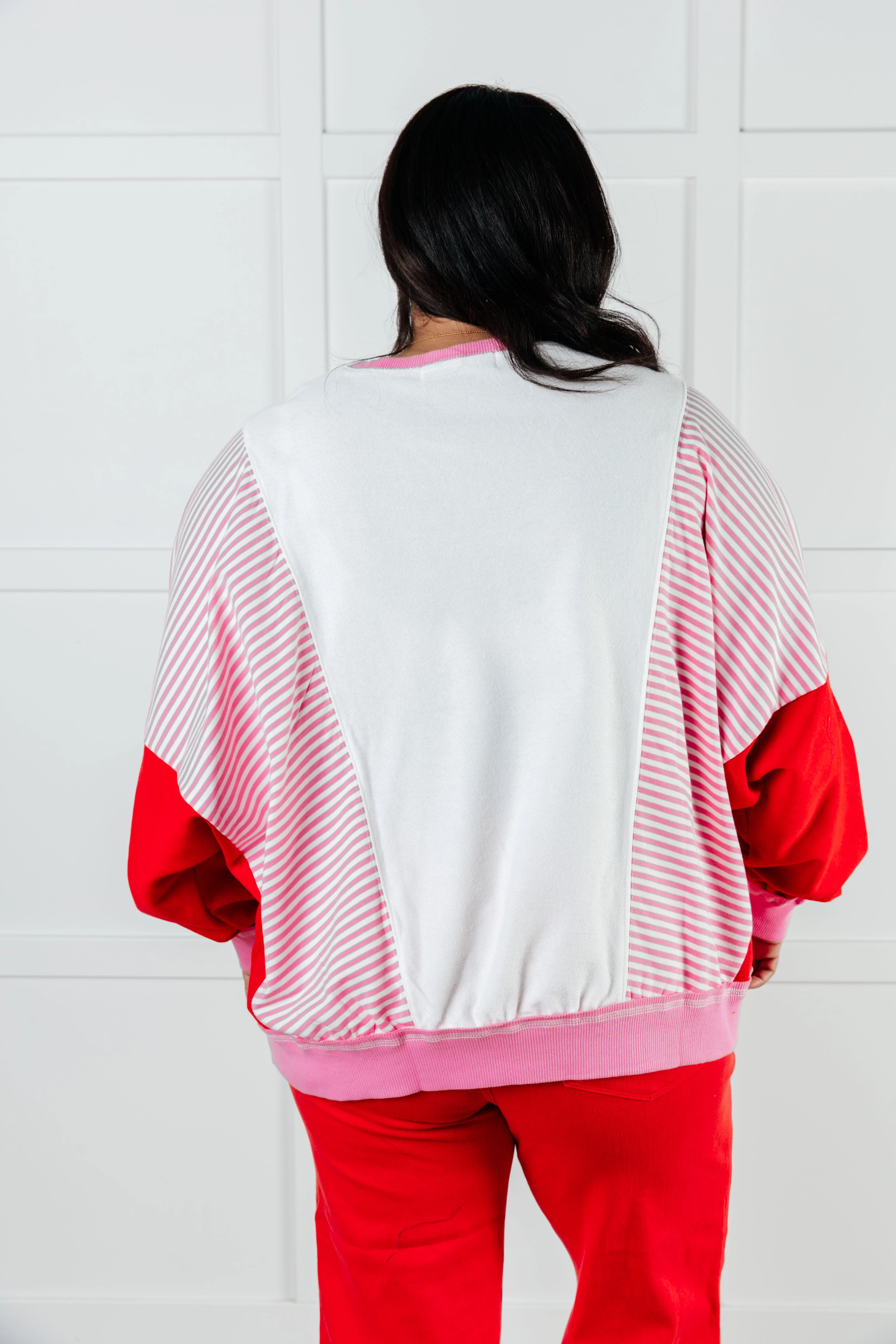 Stripes on My Sleeves Color Block Pullover - 1/14/2025 - Image 8