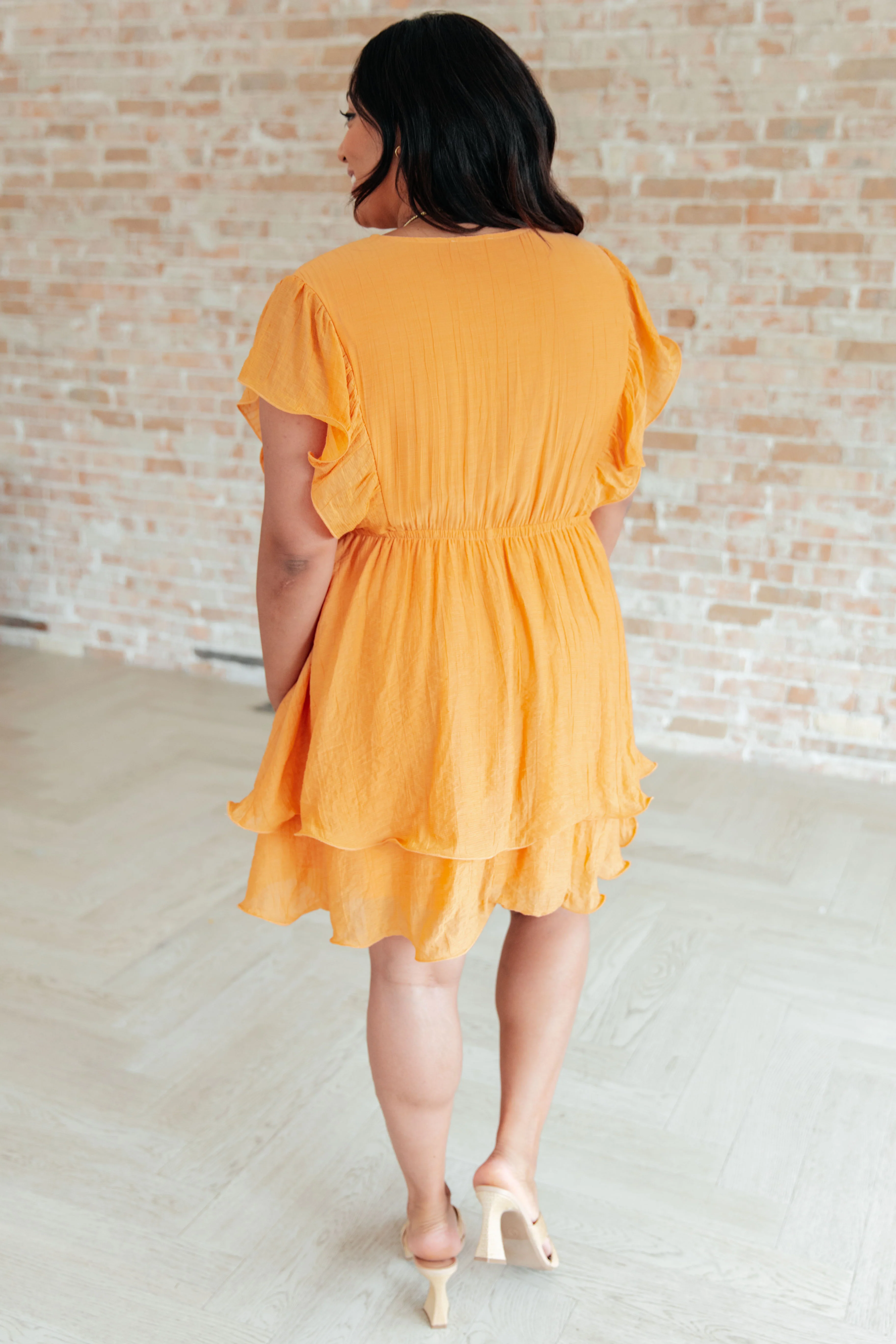 Stuck in My Head Tiered Dress in Orange - 2/26/2024 - Image 8