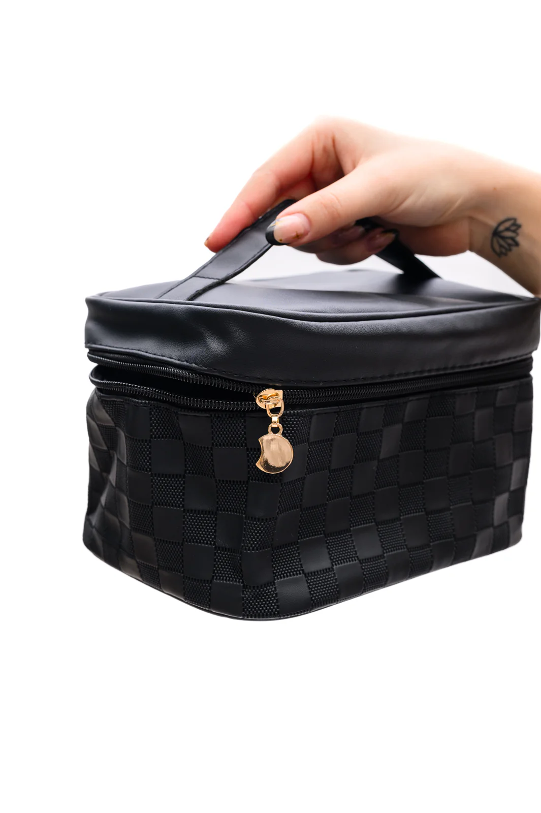Subtly Checked Cosmetic Bags set of 4 in Black - 12/9/2024 - Image 4