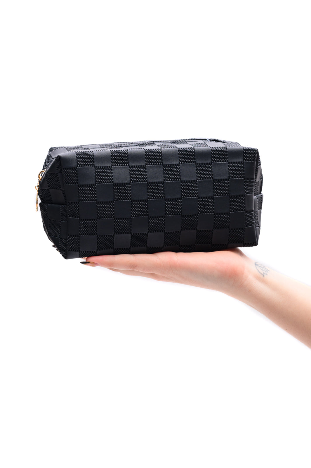 Subtly Checked Cosmetic Bags set of 4 in Black - 12/9/2024 - Image 5
