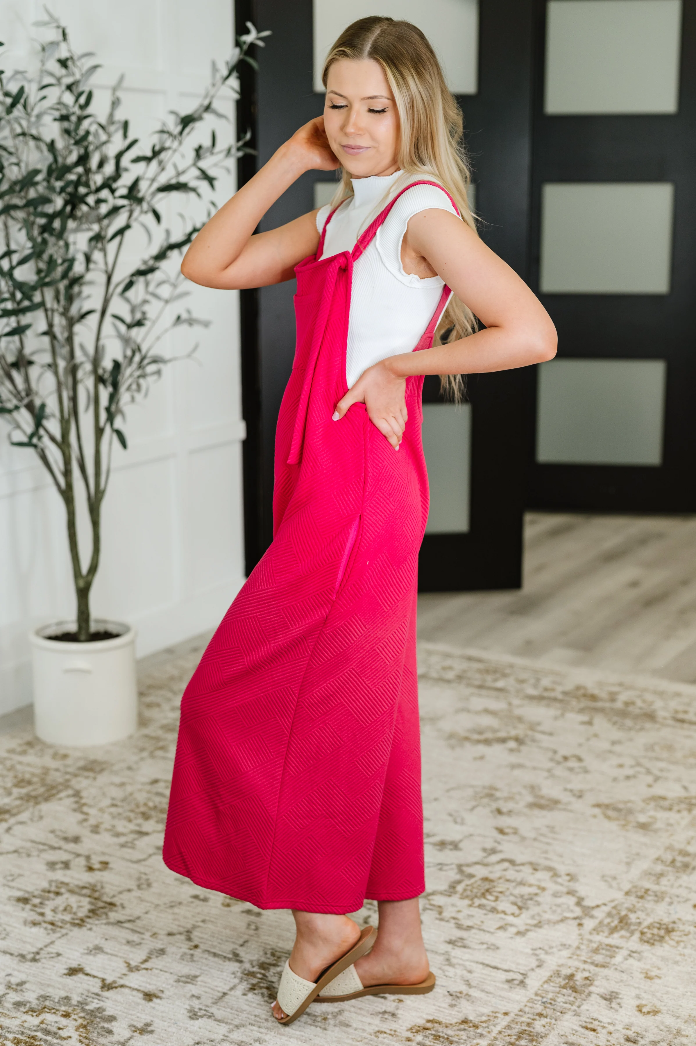 Suit Yourself Adjustable Strap Jumpsuit in Pink - 5/25/2026 - Image 4