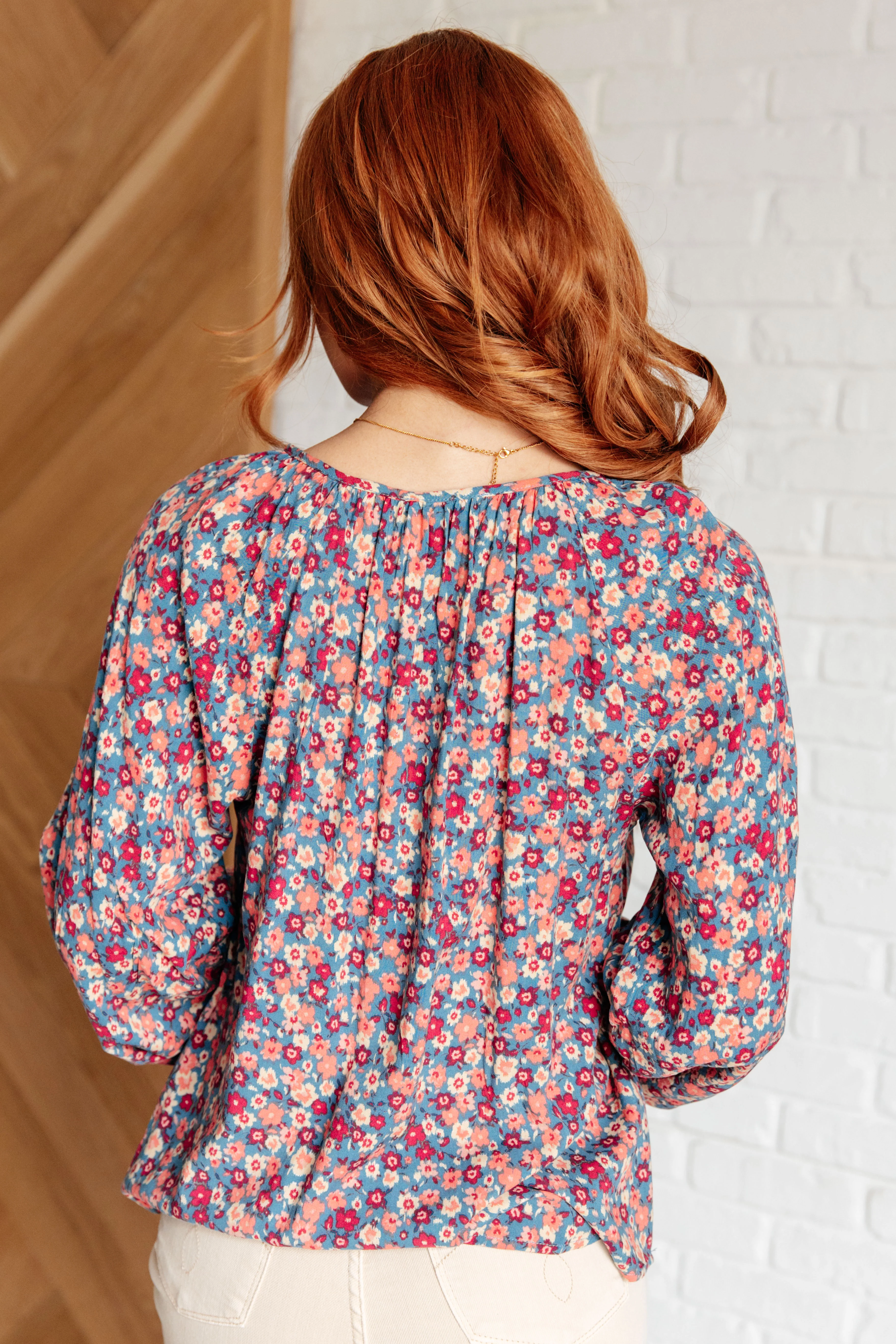 Sunday Brunch Blouse in Denim Floral - 1/26/2026 - Image 4