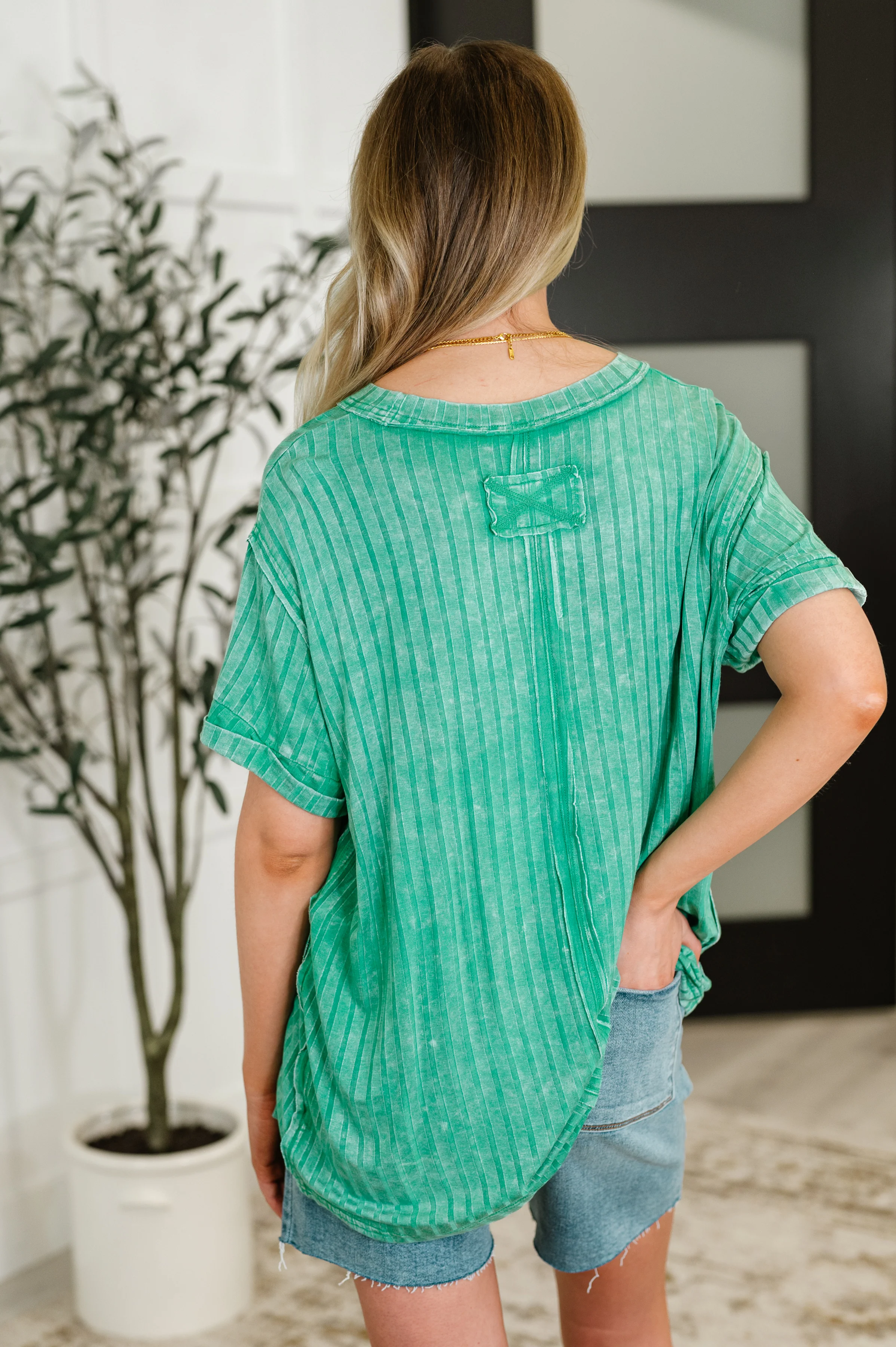 Sunday's Bestie Mineral Wash Top in Kelly Green - 4/23/2026 - Image 6