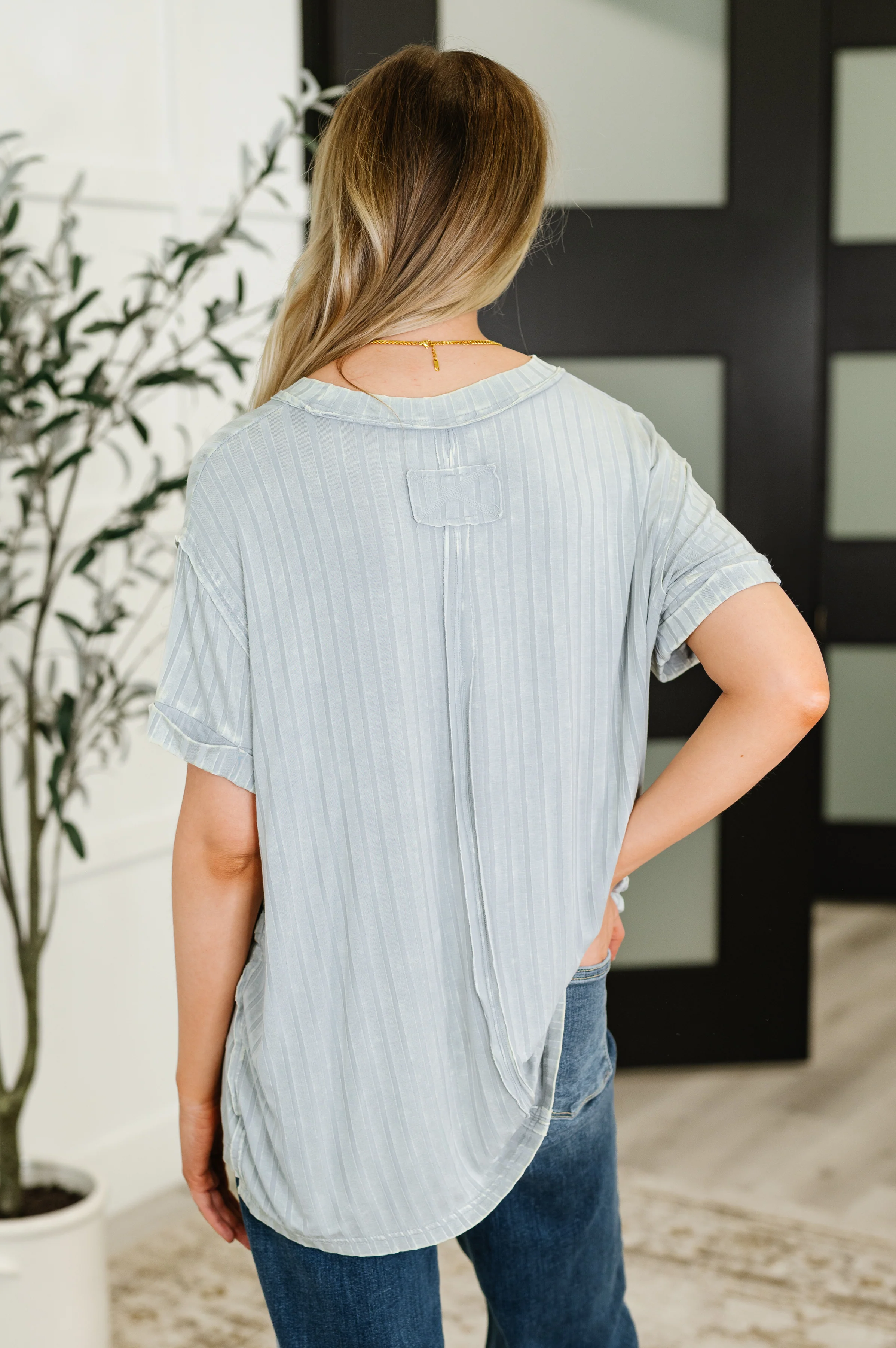 Sunday's Bestie Mineral Wash Top in Light Grey - 4/23/2026 - Image 6