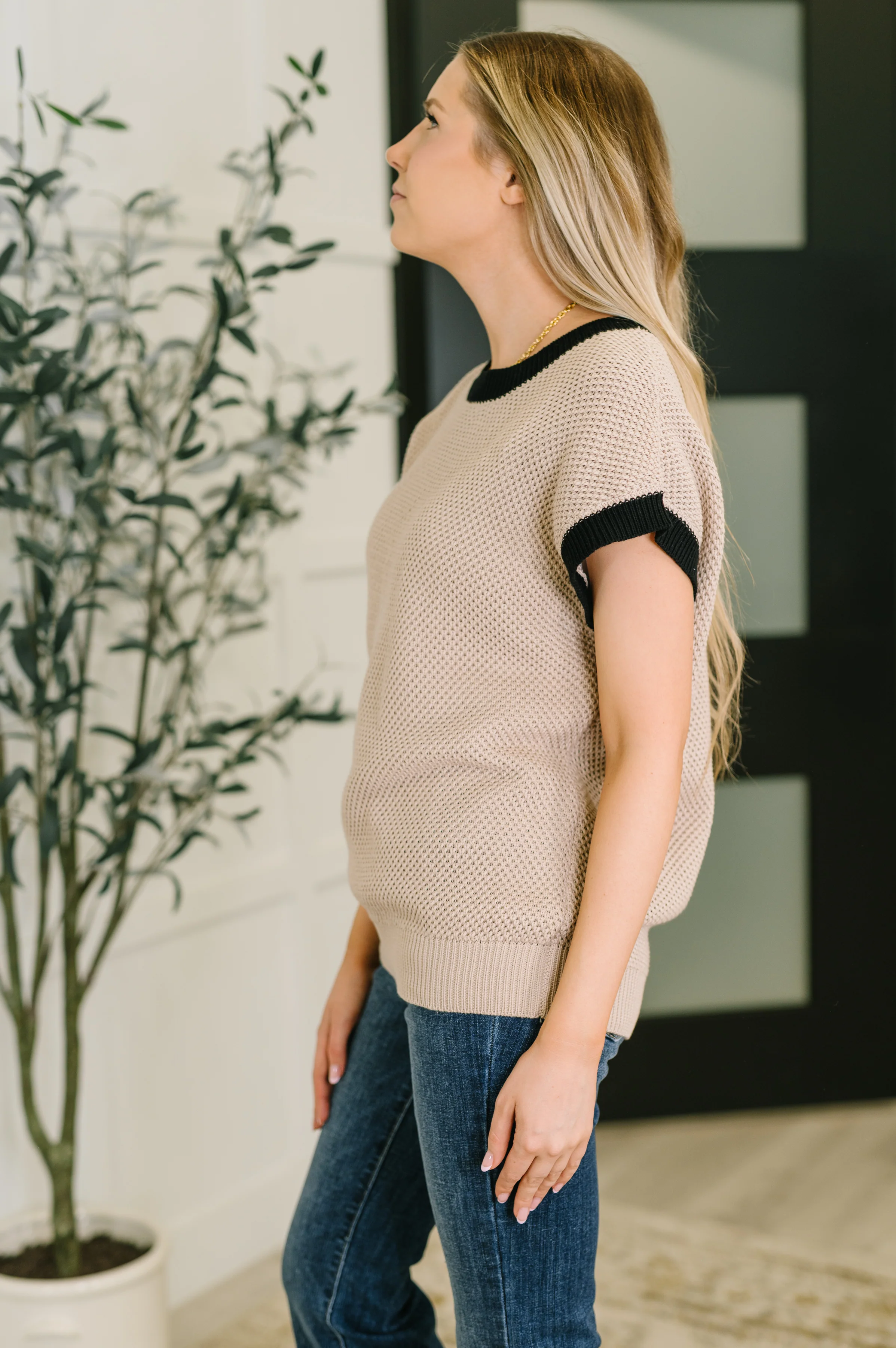 Sure Seems Sweet Contrast Trim Sleeveless Sweater - 9/5/2025 - Image 3