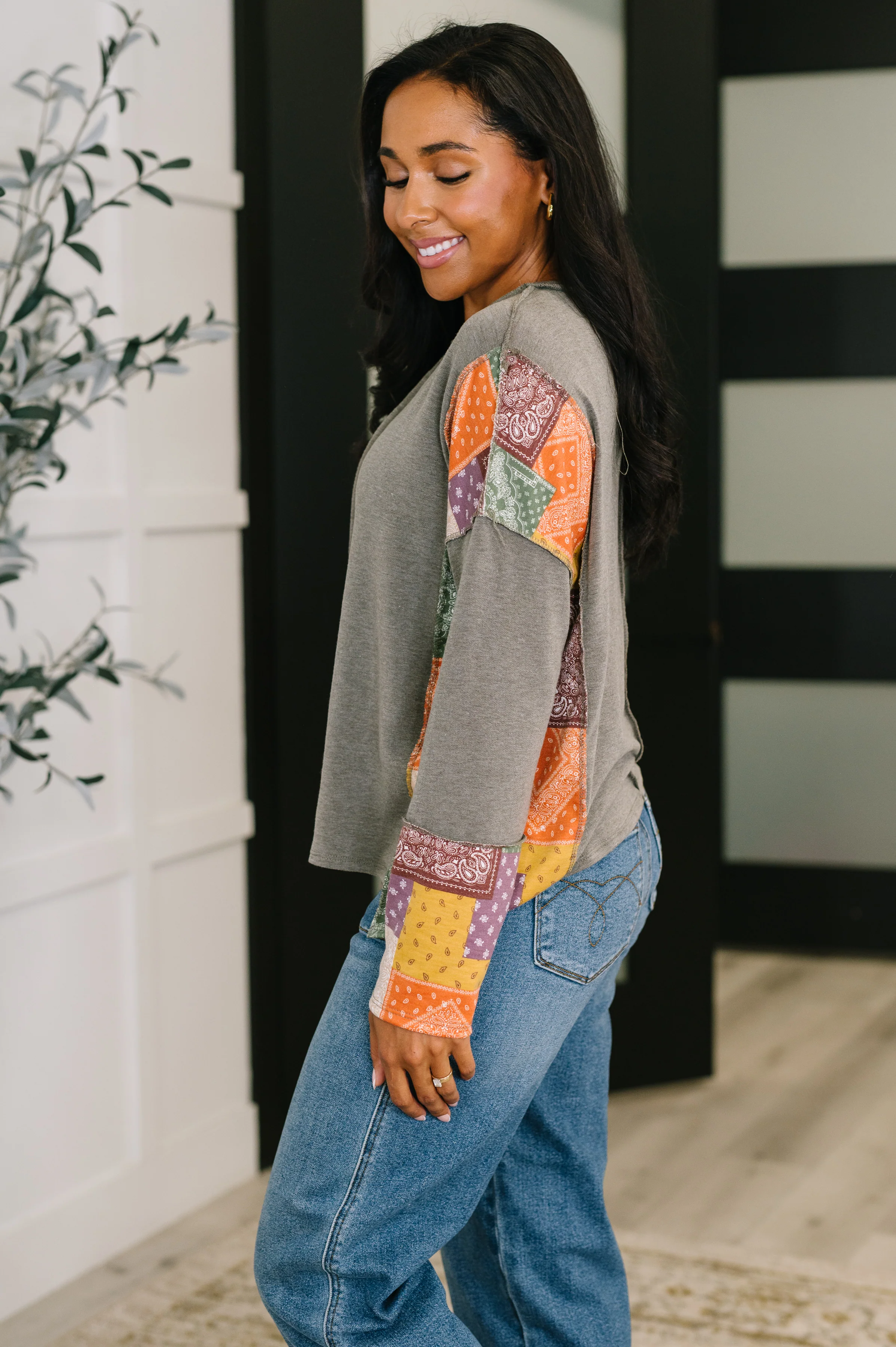 Sweet as Pie Color Block Relaxed Long Sleeve - 10/14/2025 - Image 5