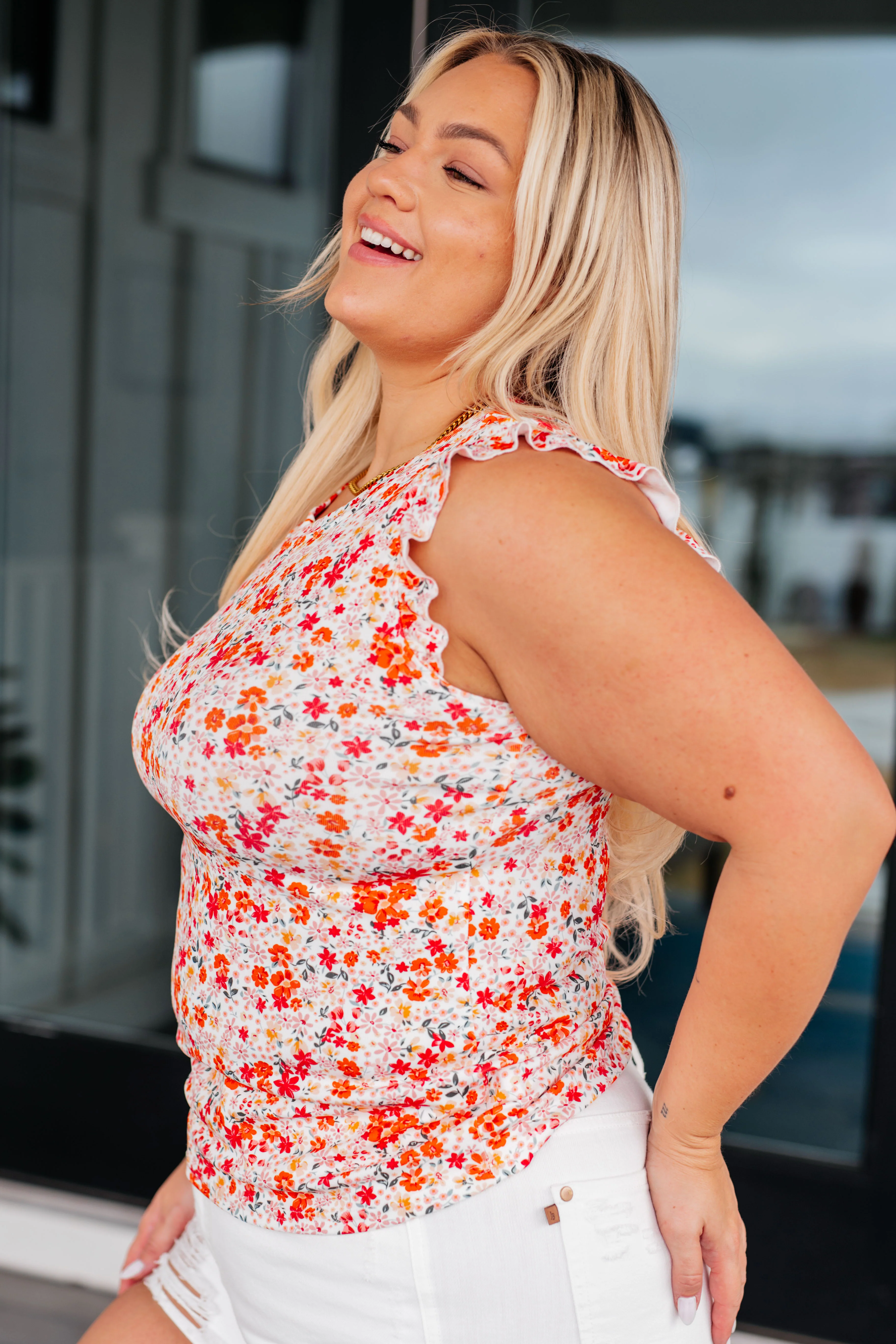Sweet Something Flutter Sleeve Floral Top - 3/25/2024 - Image 7