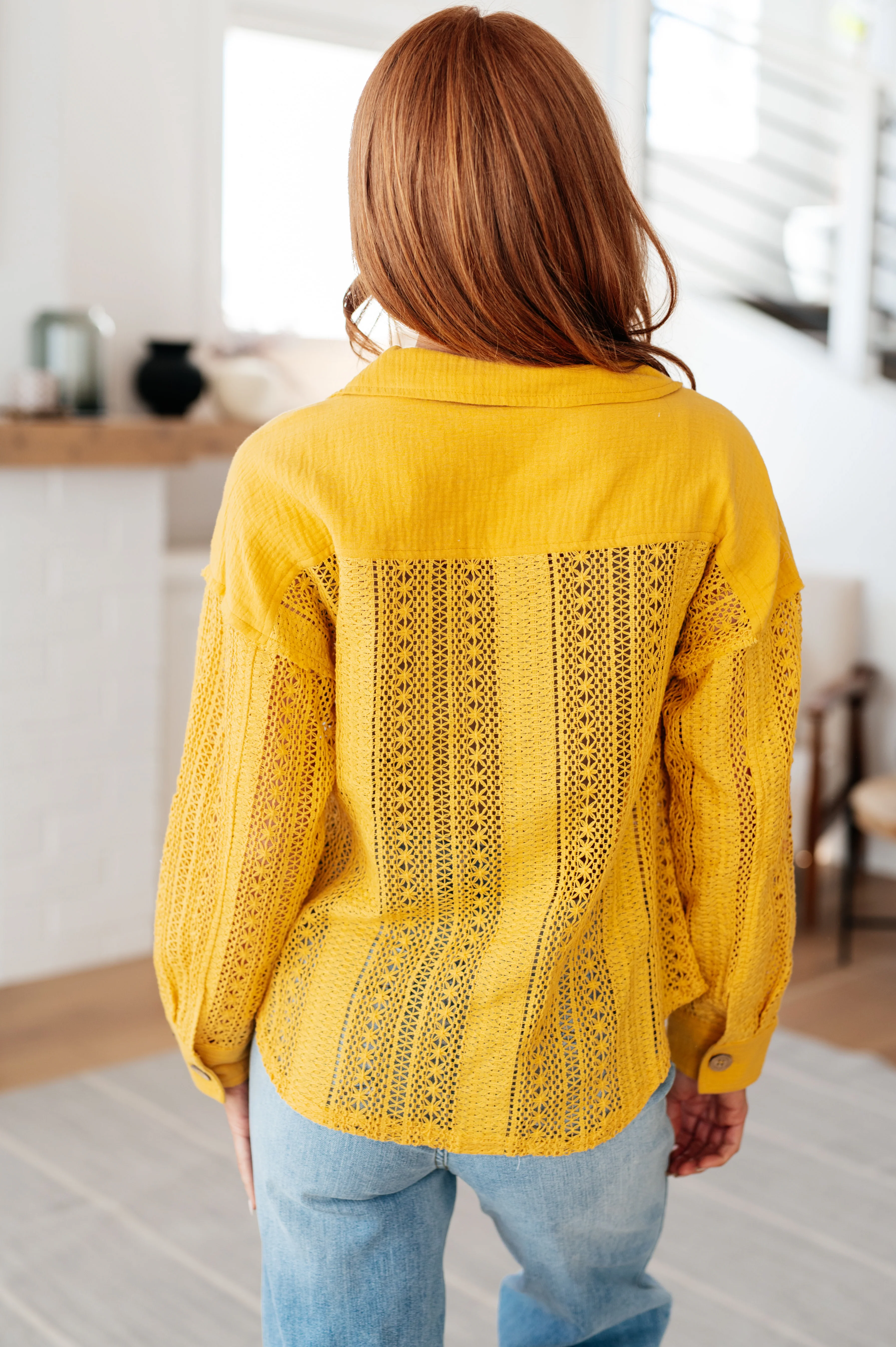 Sweeter Than Nectar Lace Button Down in Honey - 5/7/2024 - Image 10