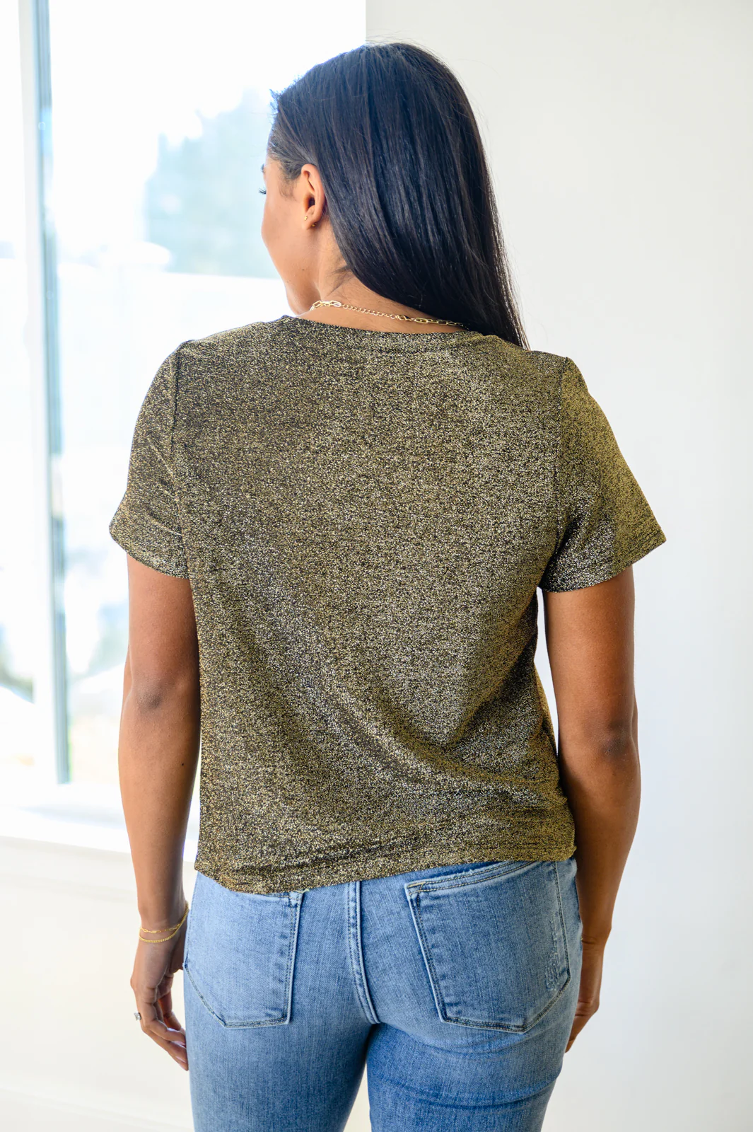 Sweetly Twinkle Short Sleeve Knit Top In Black - 12/6/2022 - Image 8