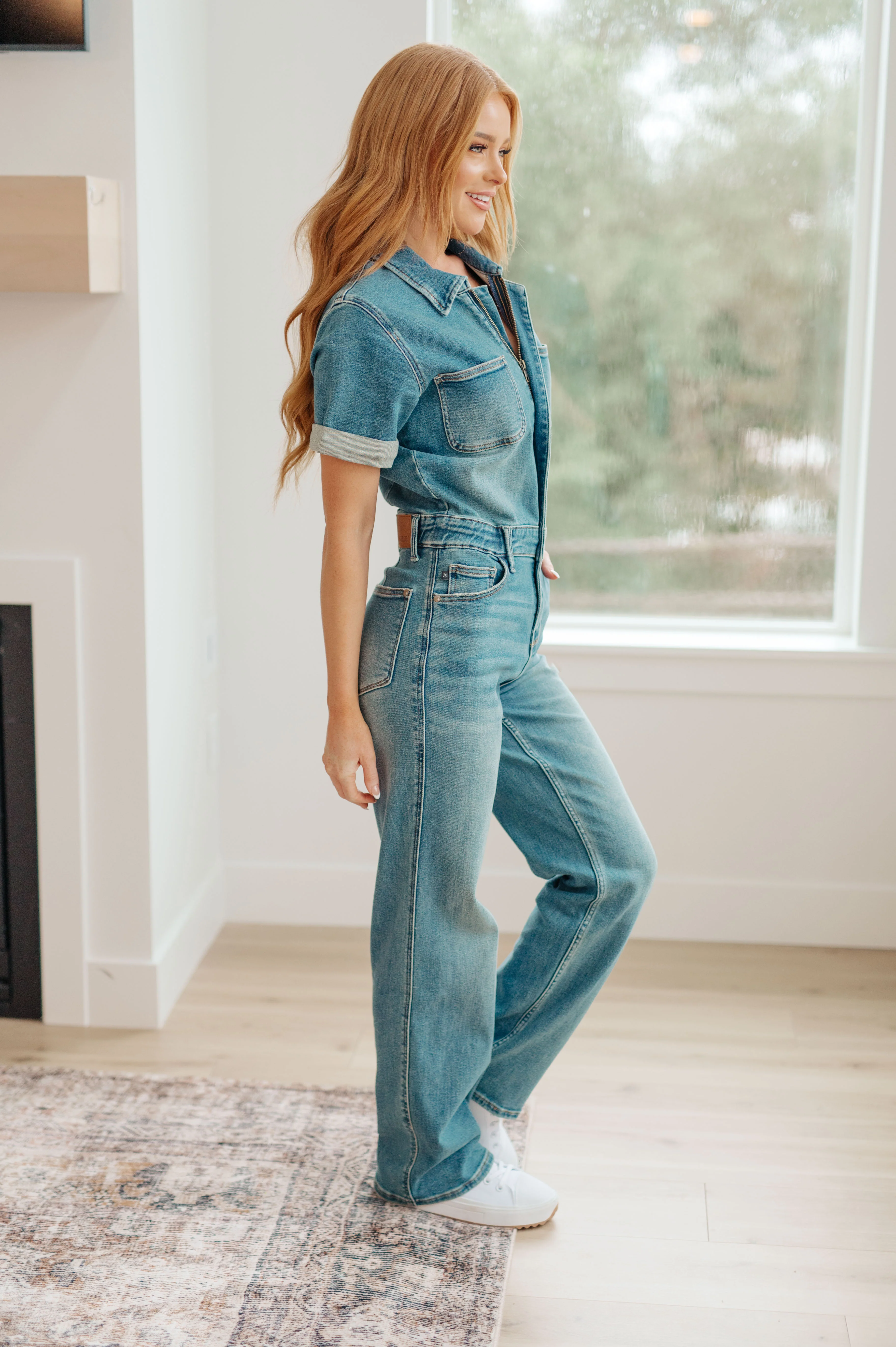 Sylvia Short Sleeve Denim Jumpsuit - 10/11/2023 - Image 8