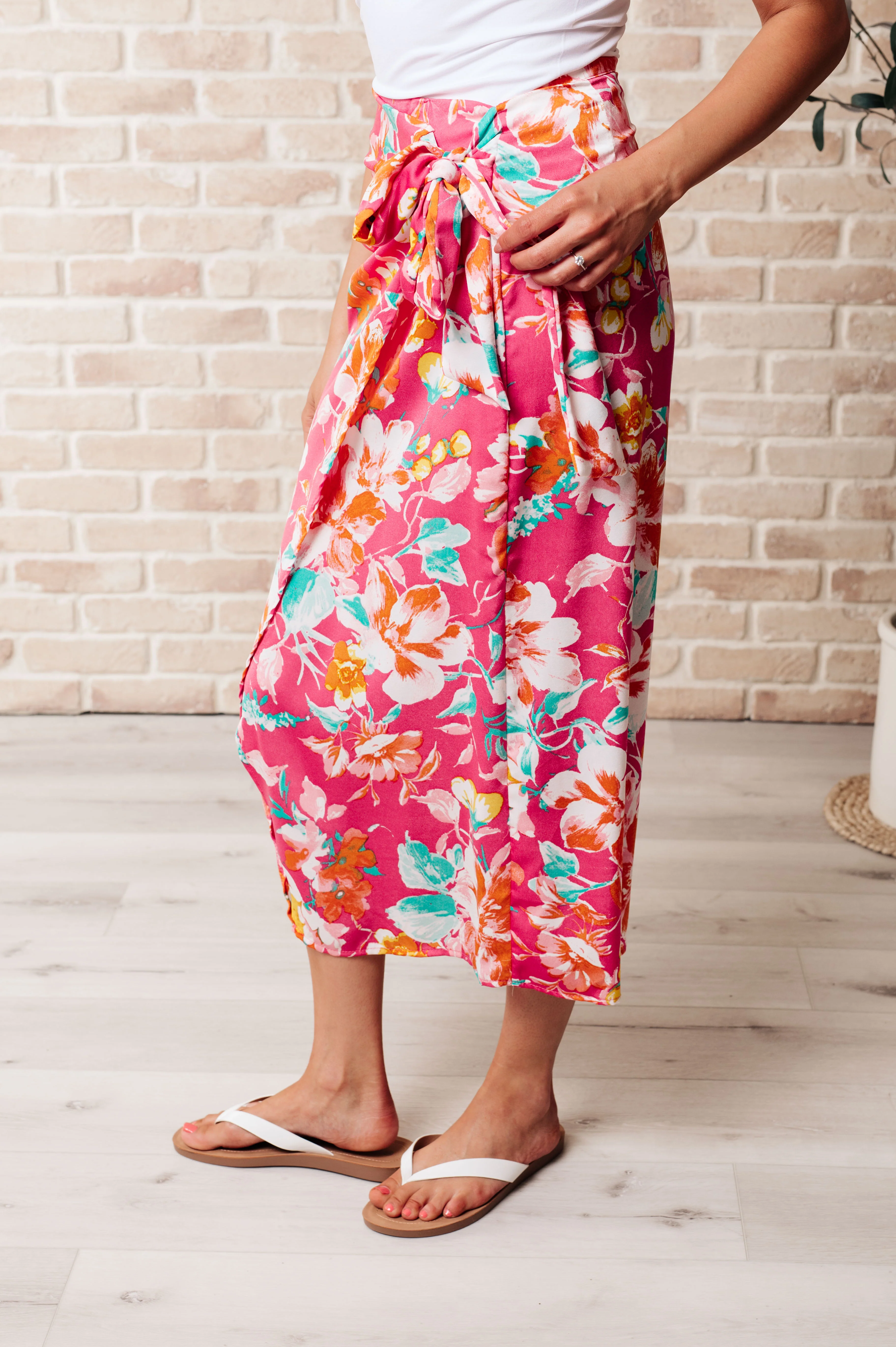 Take Me Outside Wrap Around Skirt in Magenta - 7/9/2024 - Image 3