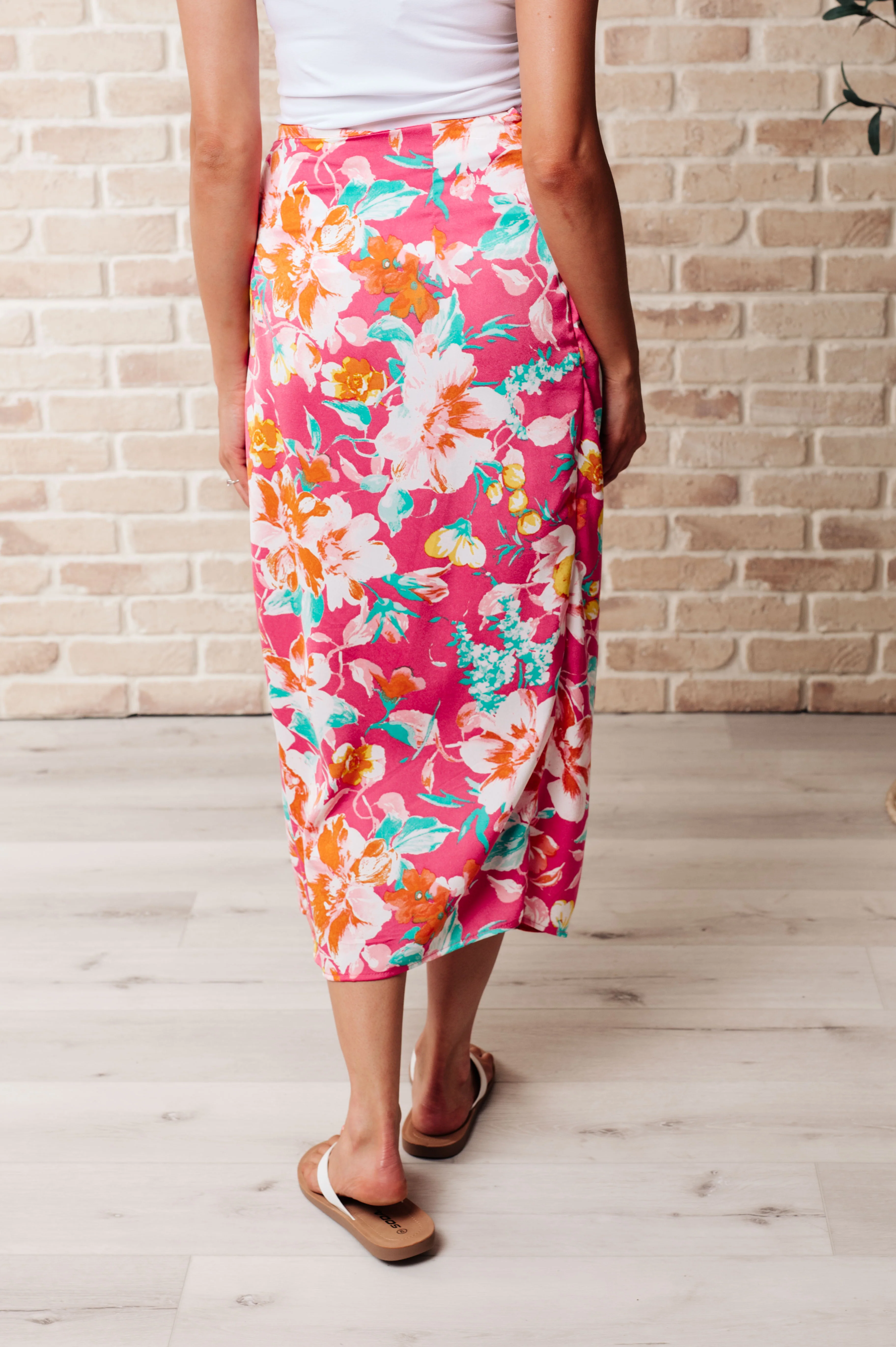 Take Me Outside Wrap Around Skirt in Magenta - 7/9/2024 - Image 4