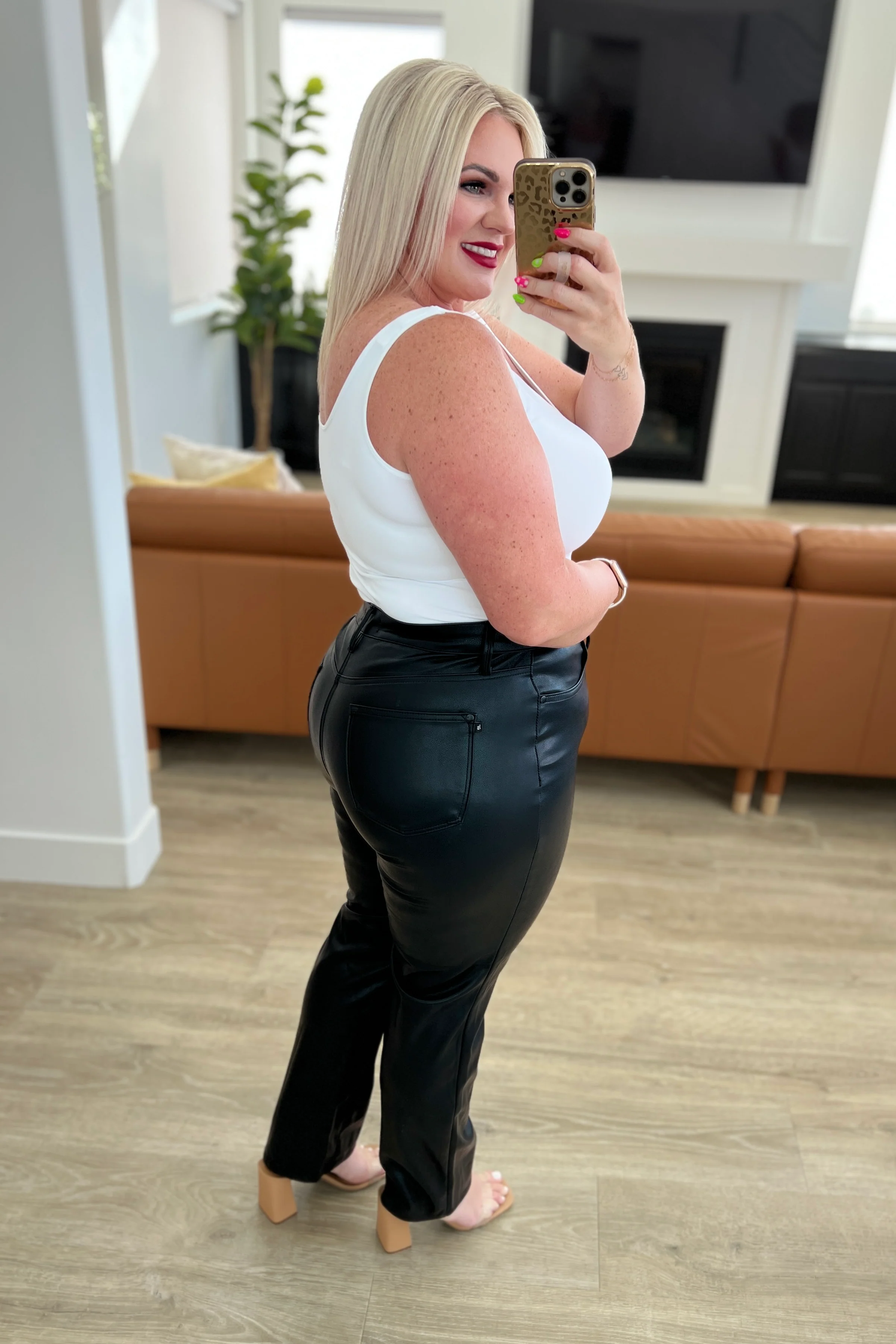 Tanya Control Top Faux Leather Pants in Black - 8/16/2023 - Image 16